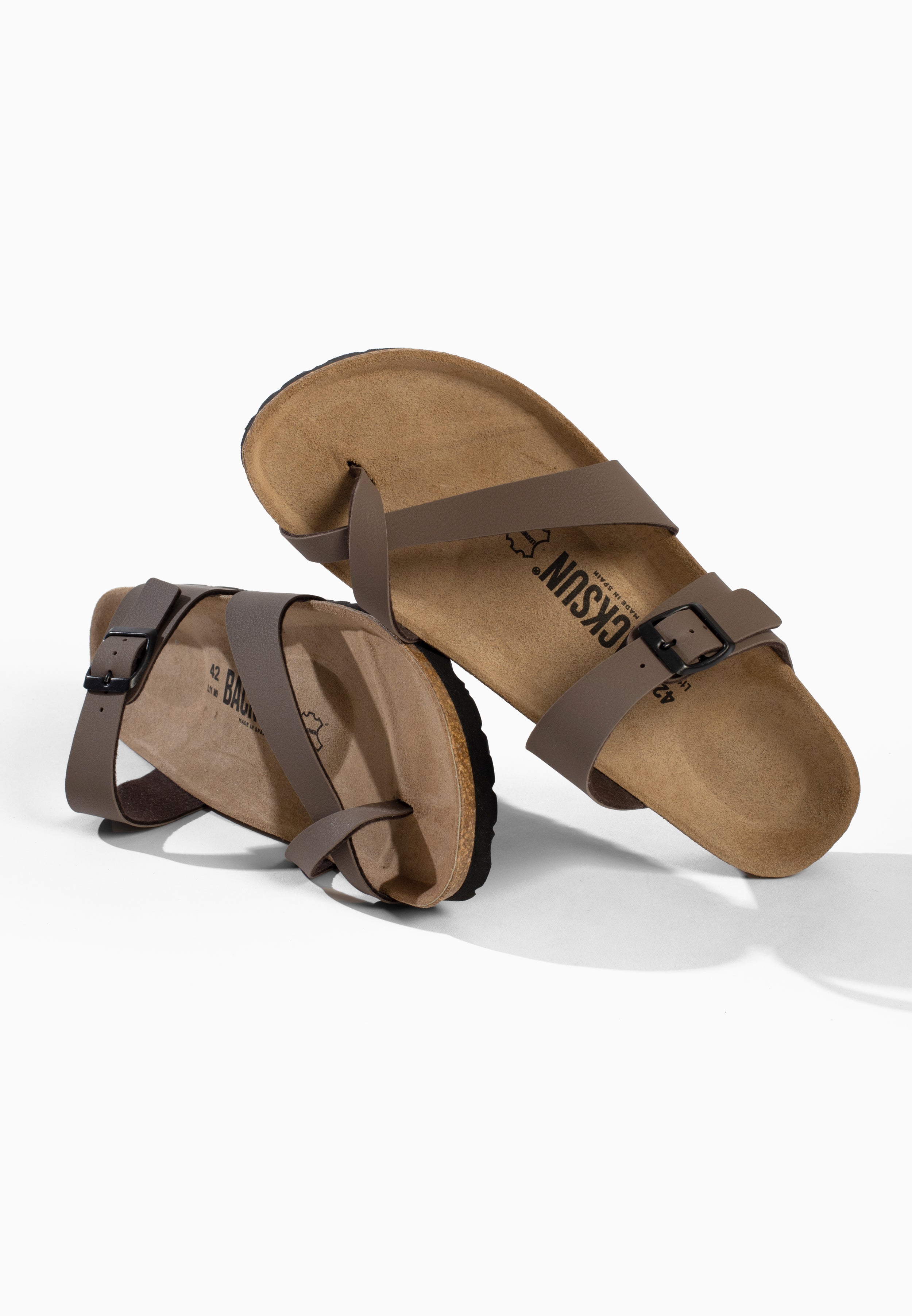 Sandales à Entre-doigts Barcelone Marron