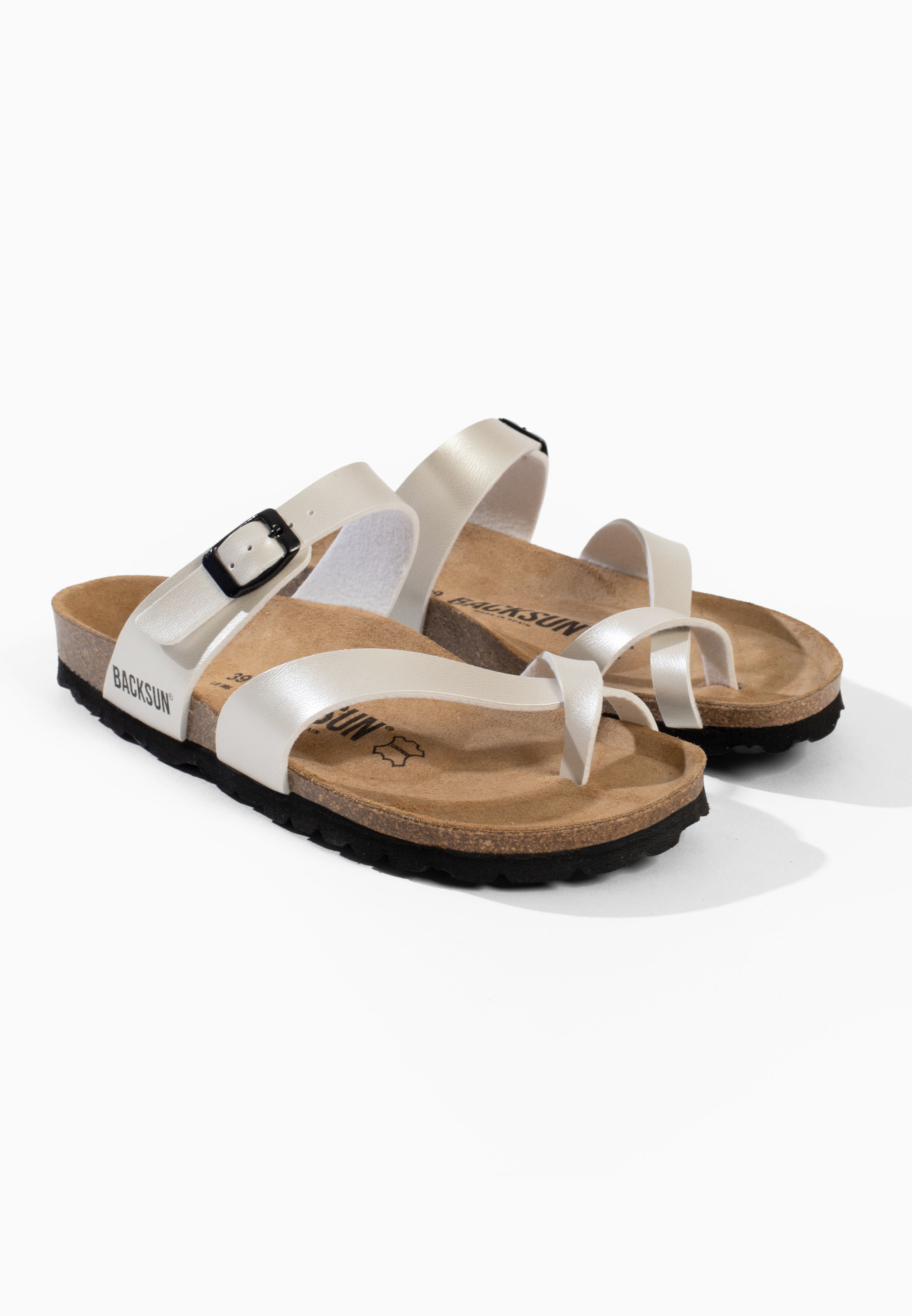 Barcelona toe-strap sandals in white