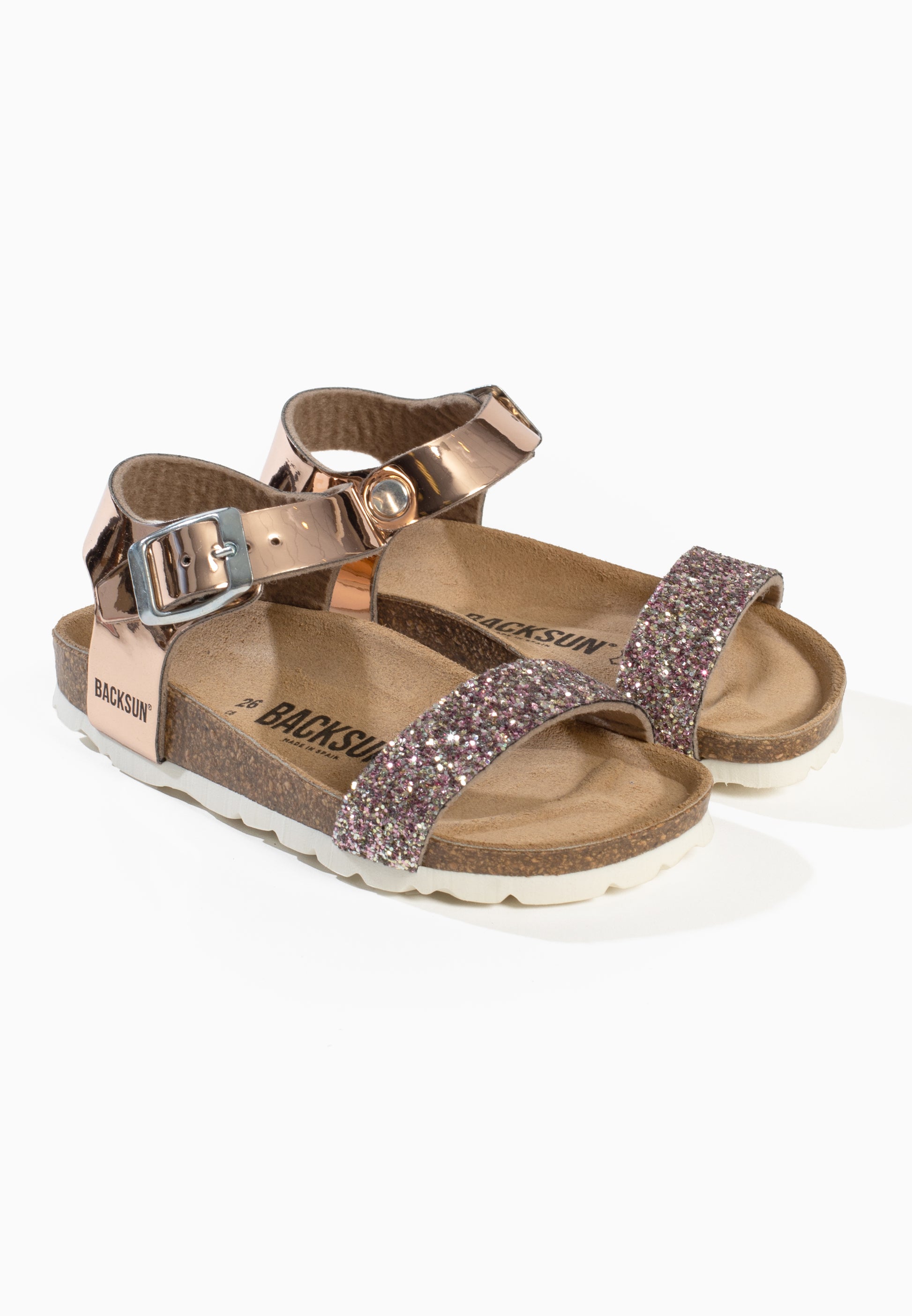 Shangri Multi-Strap Rose Gold Sandals