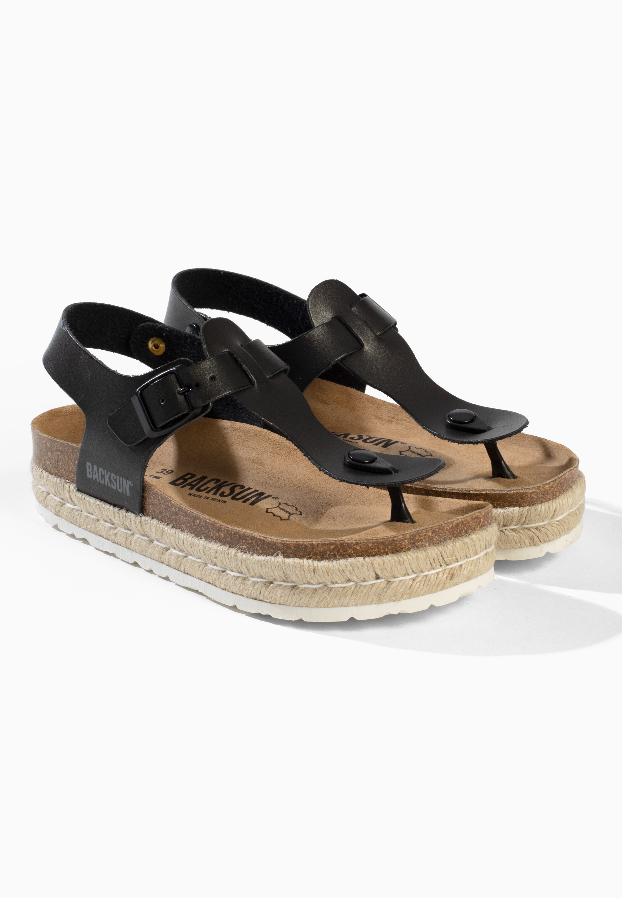 Schwarze Plateausandalen Teresina