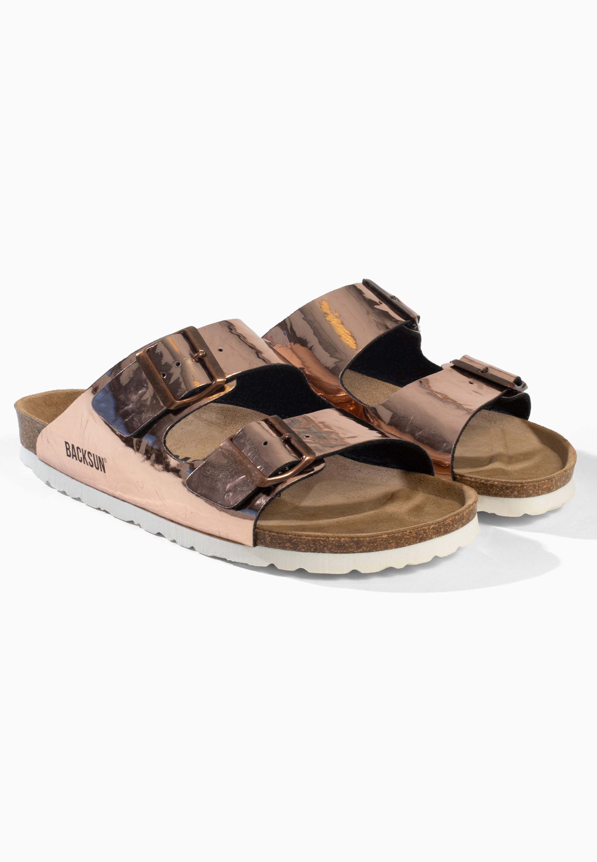 Bali Sandalen mit 2 Riemen in Gold