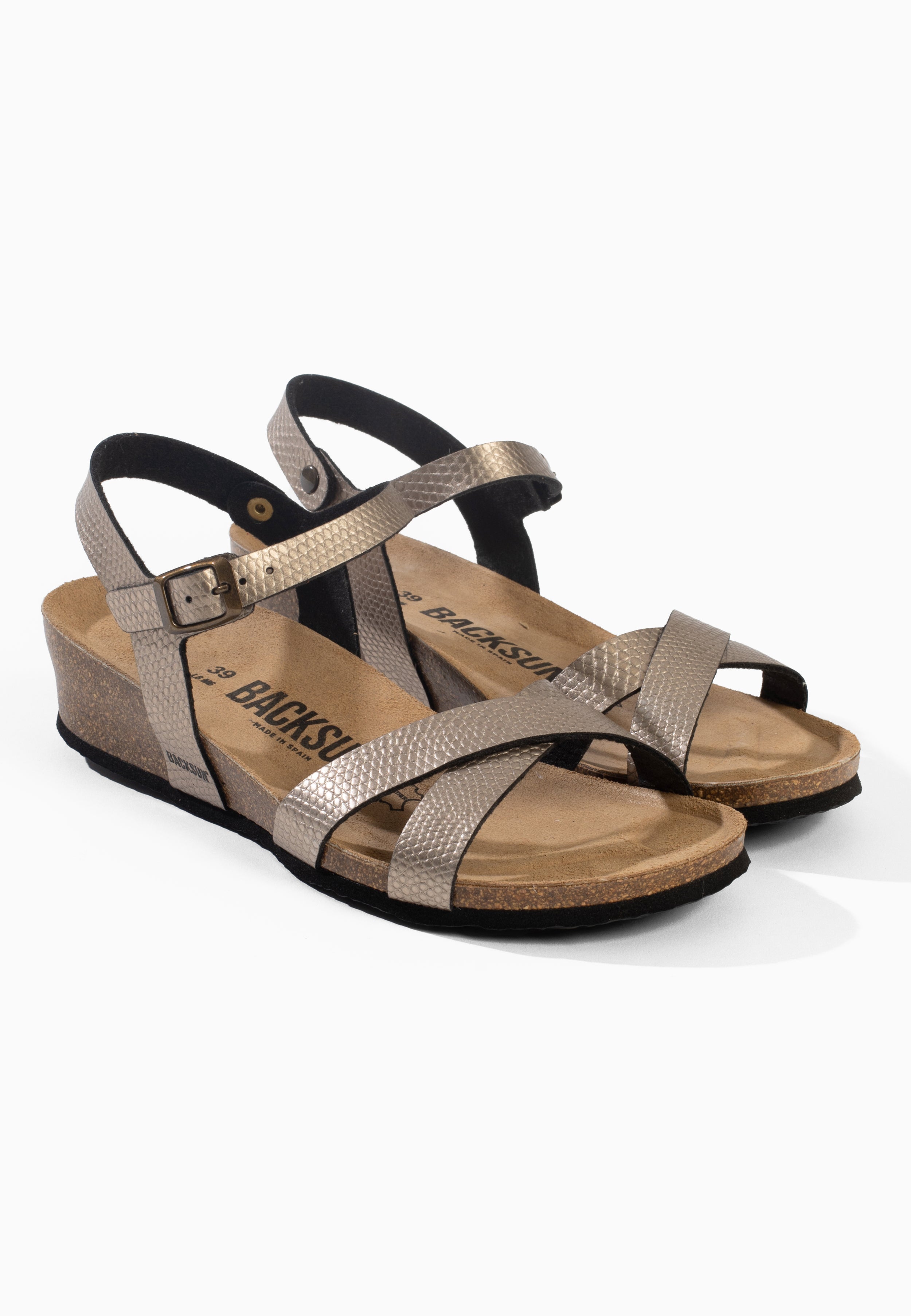 Nalec Mocha Wedge and Semi-Wedge Sandals