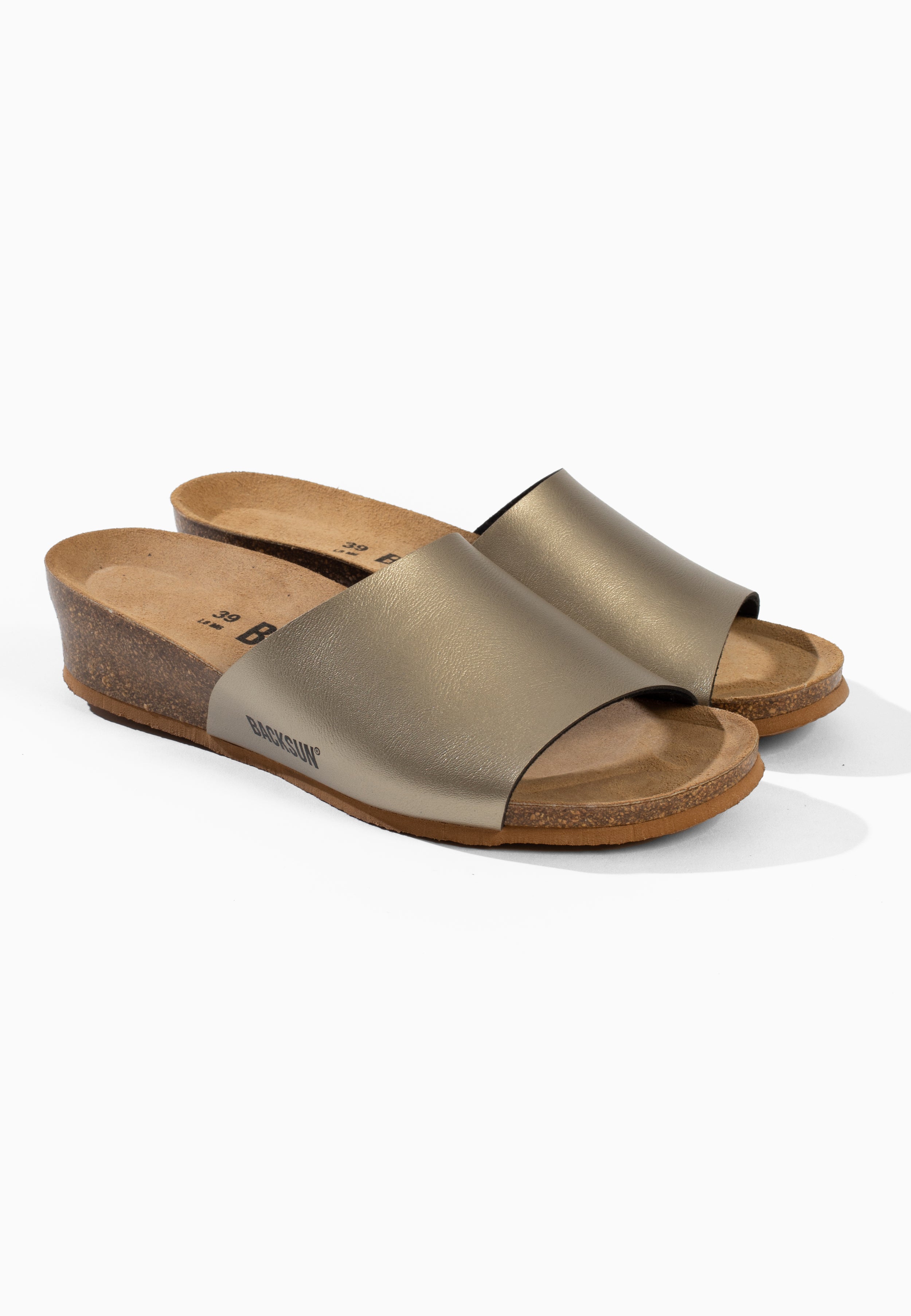 Bologna Wedge and Semi-Wedge Platinum Sandals