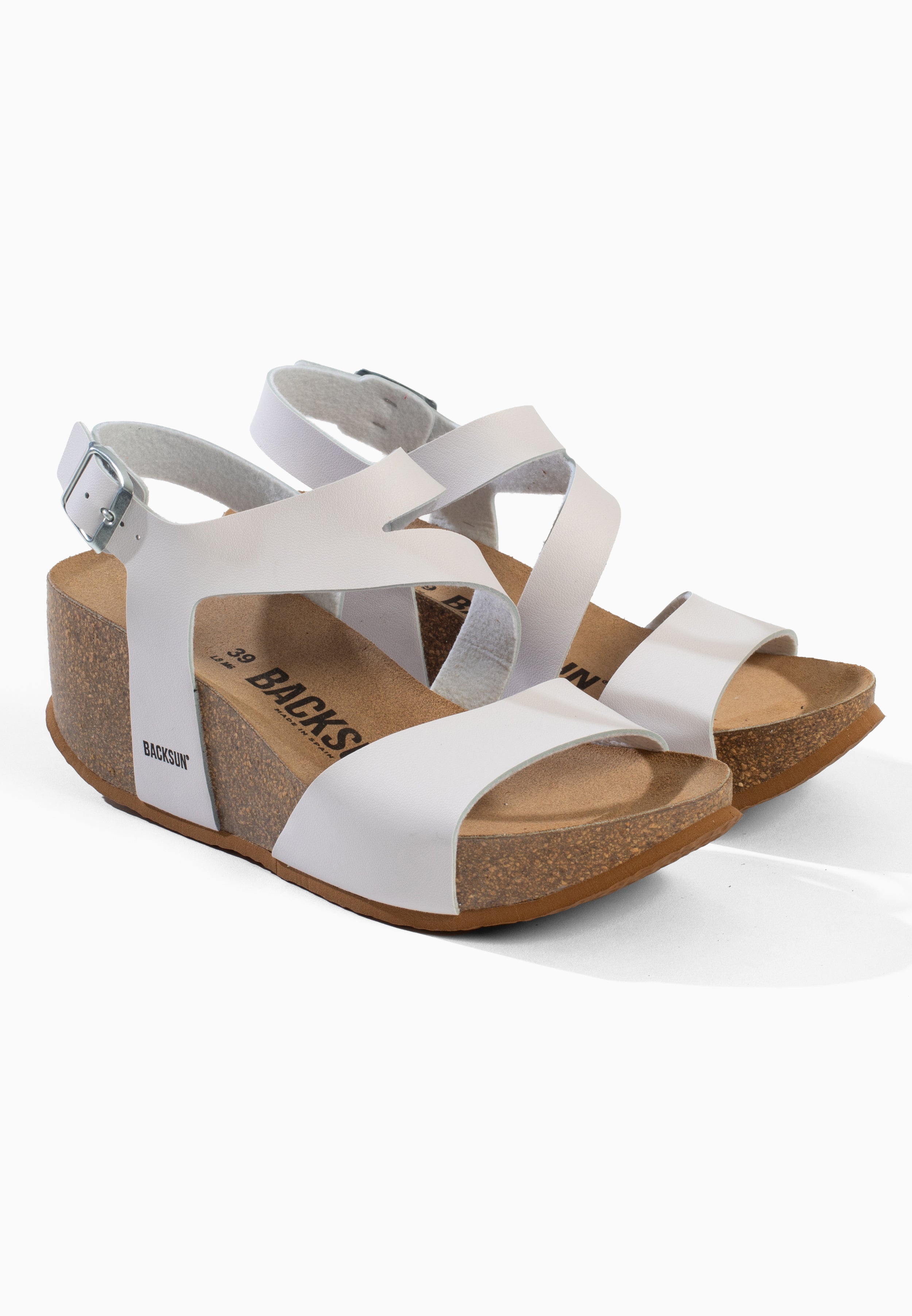 Bolzano Wedge and Semi-Wedge Sandals White