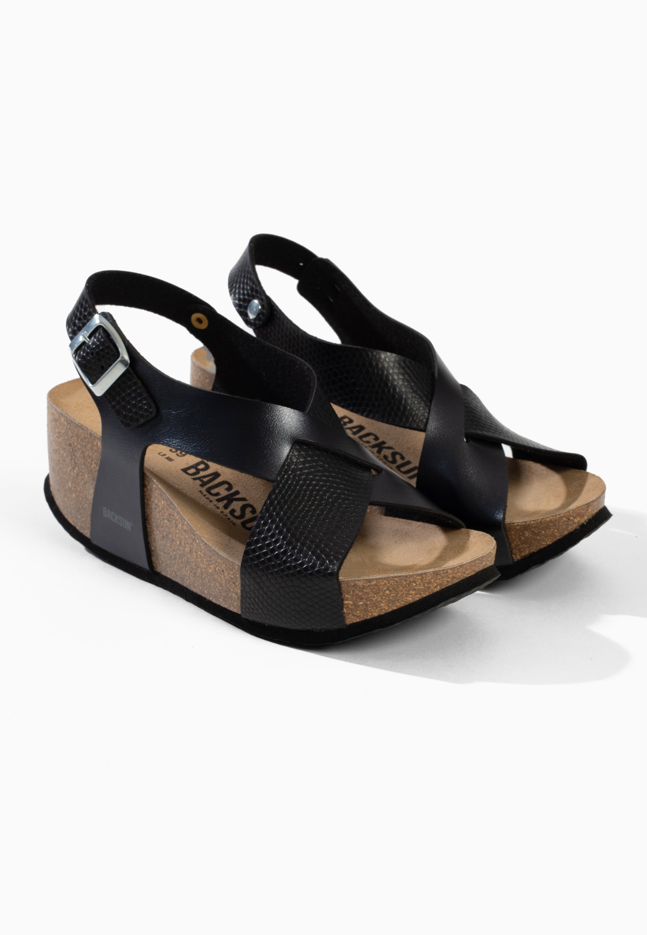 Brindisi Wedge and Semi-Wedge Sandals Black