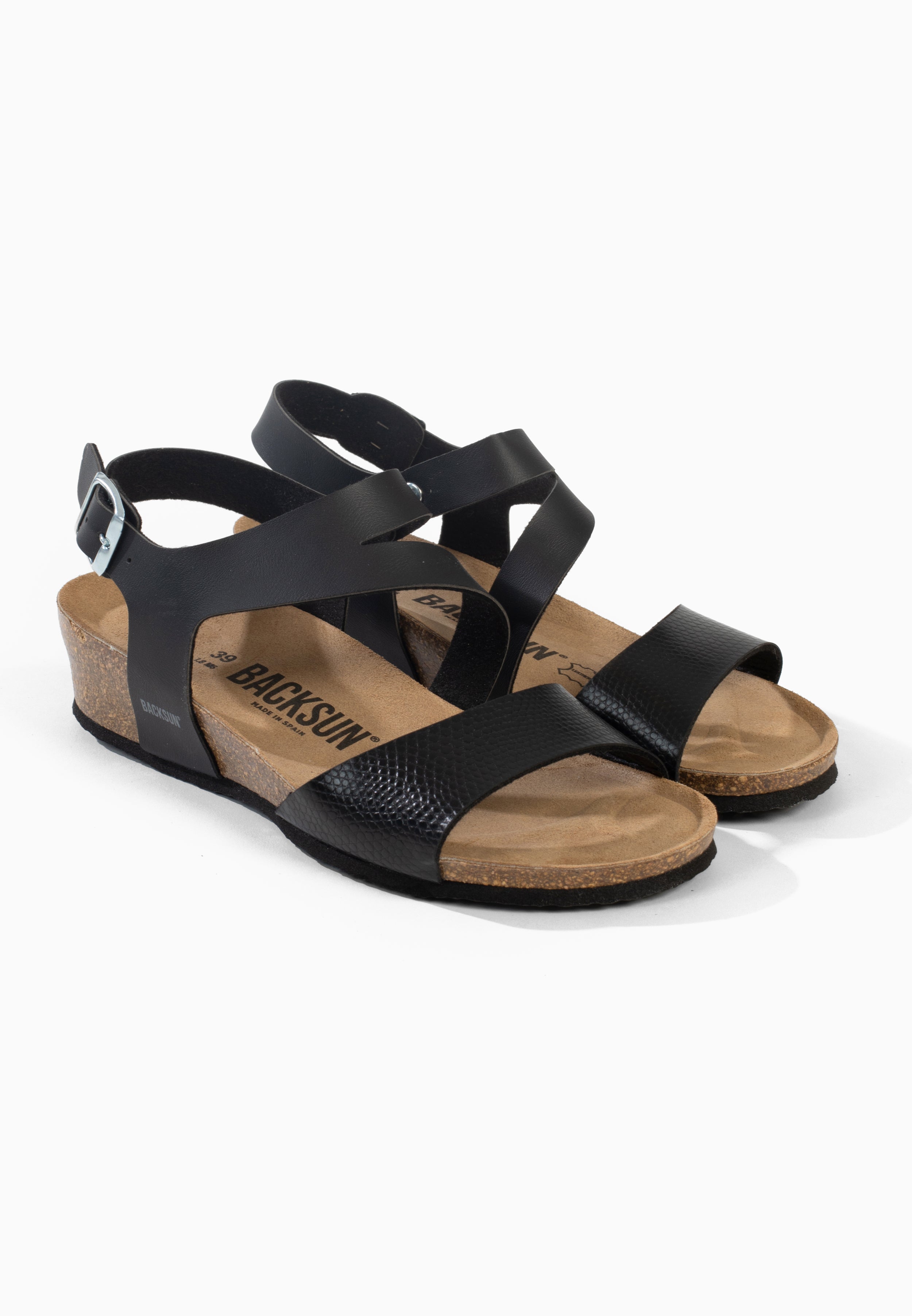 Lamezia Wedge and Semi-Wedge Sandals Black