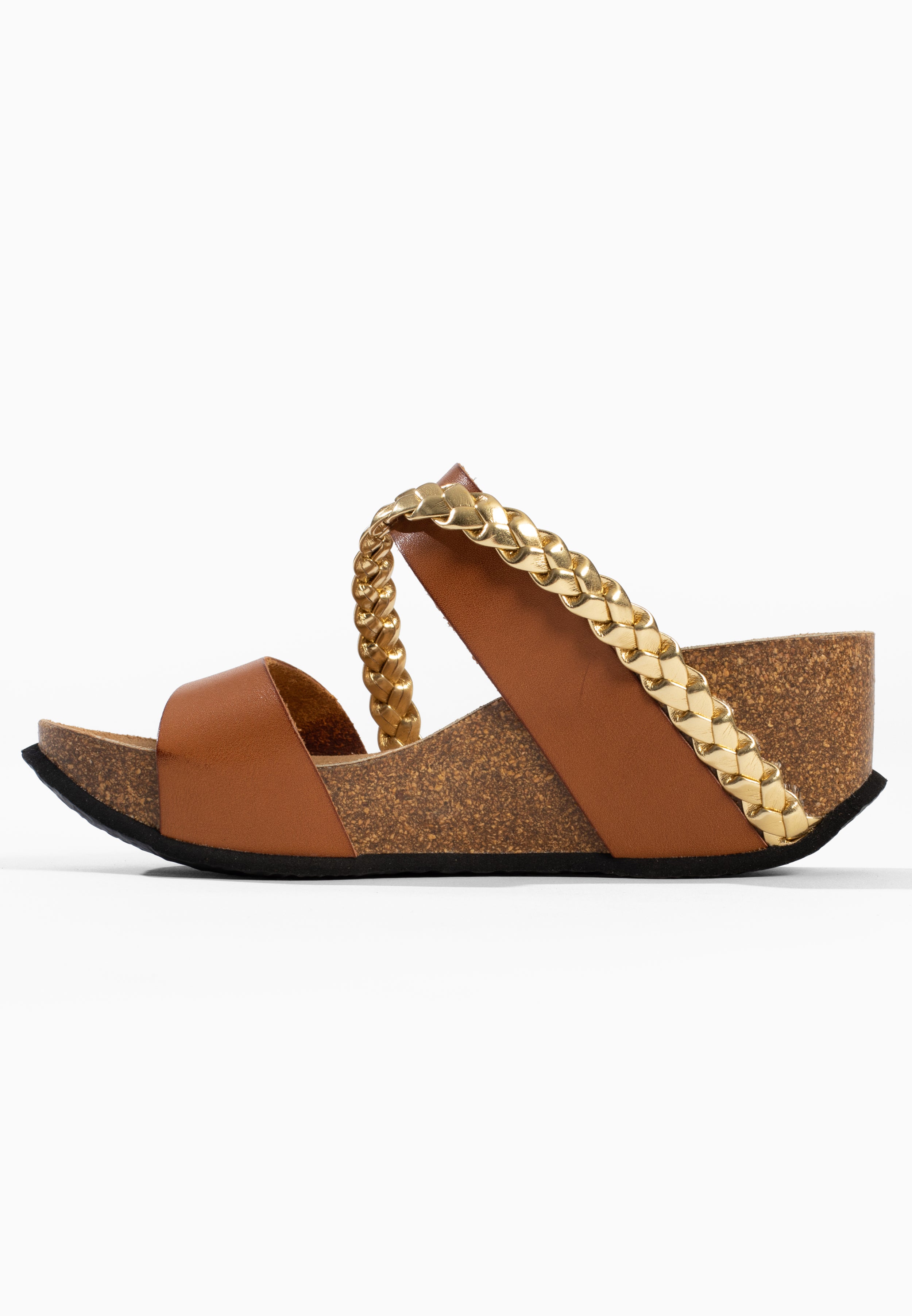 Sandales Compensées et Semi-compensées Embu Camel et Doré