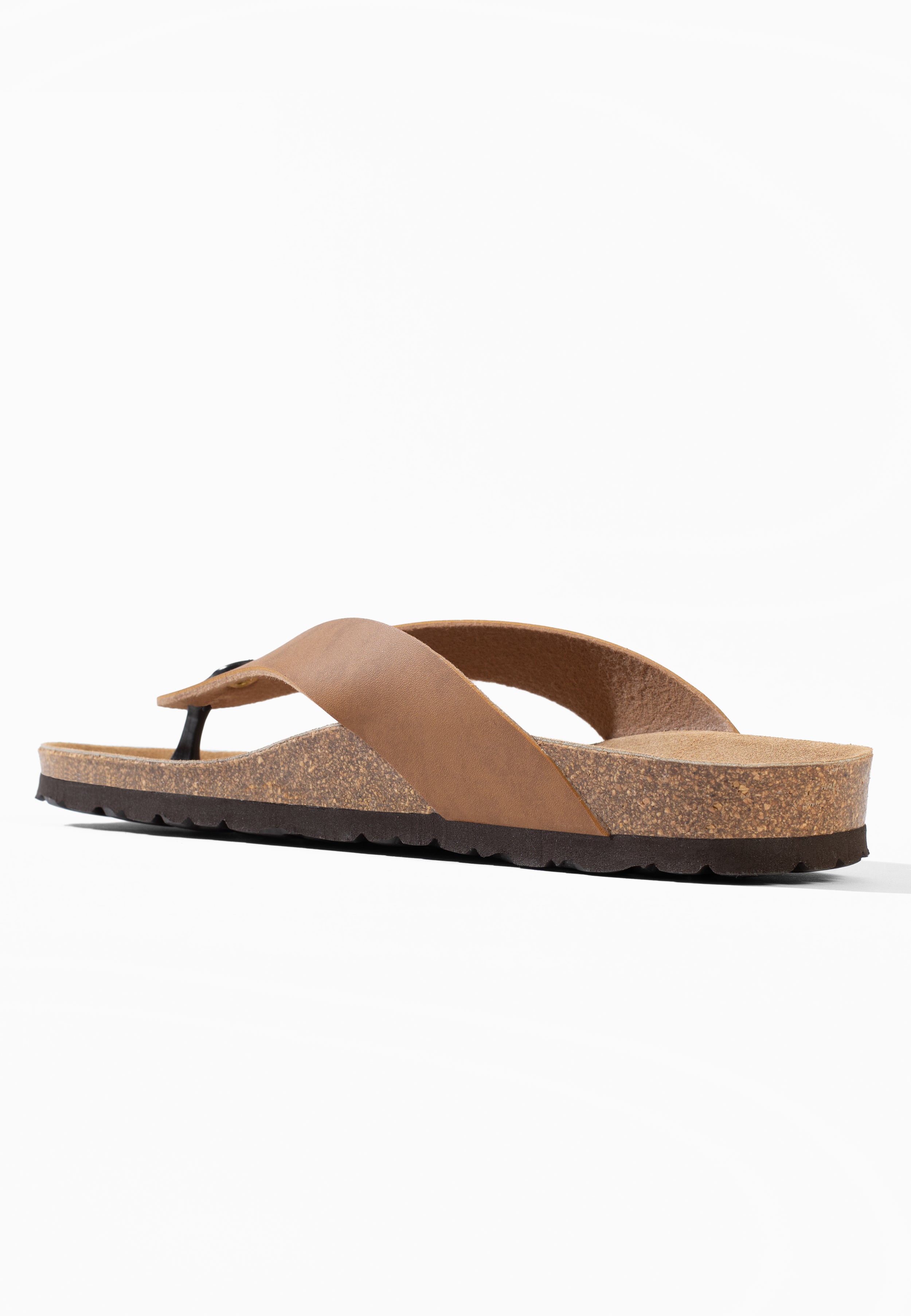 Sandales Leopoldos à entre-doigts Beige