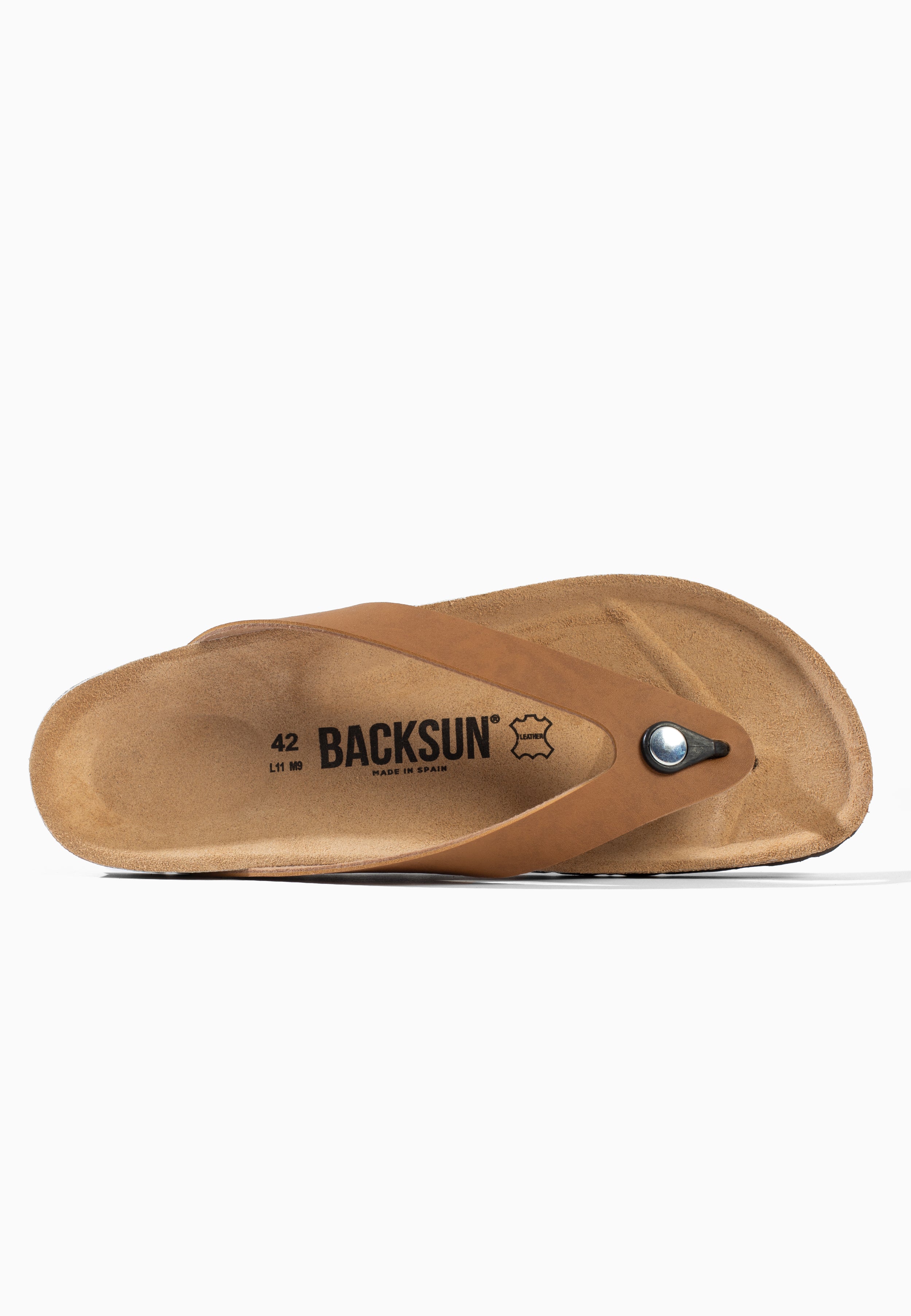 Sandales Leopoldos à entre-doigts Beige