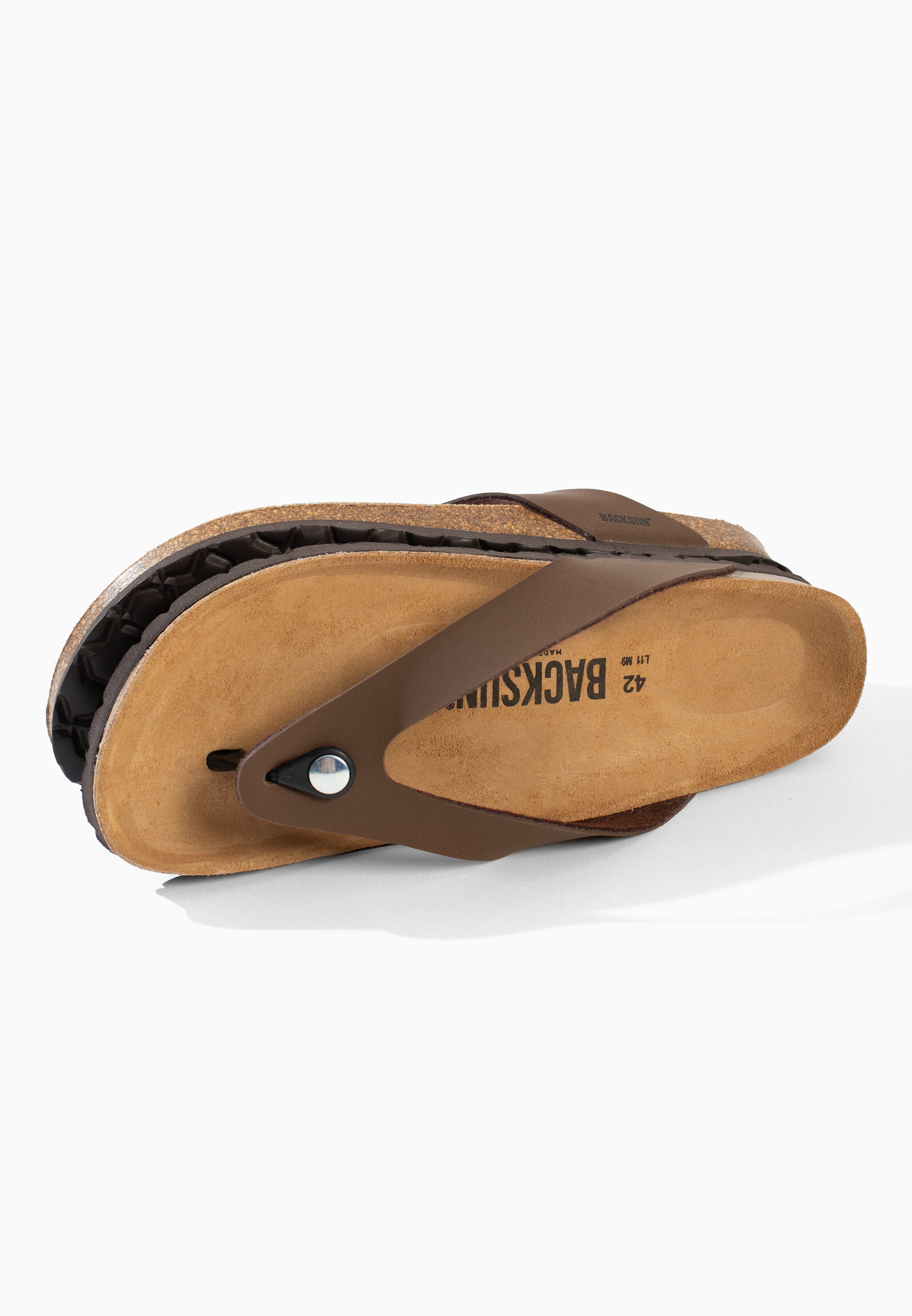 Sandales Leopoldos à entre-doigts Marron