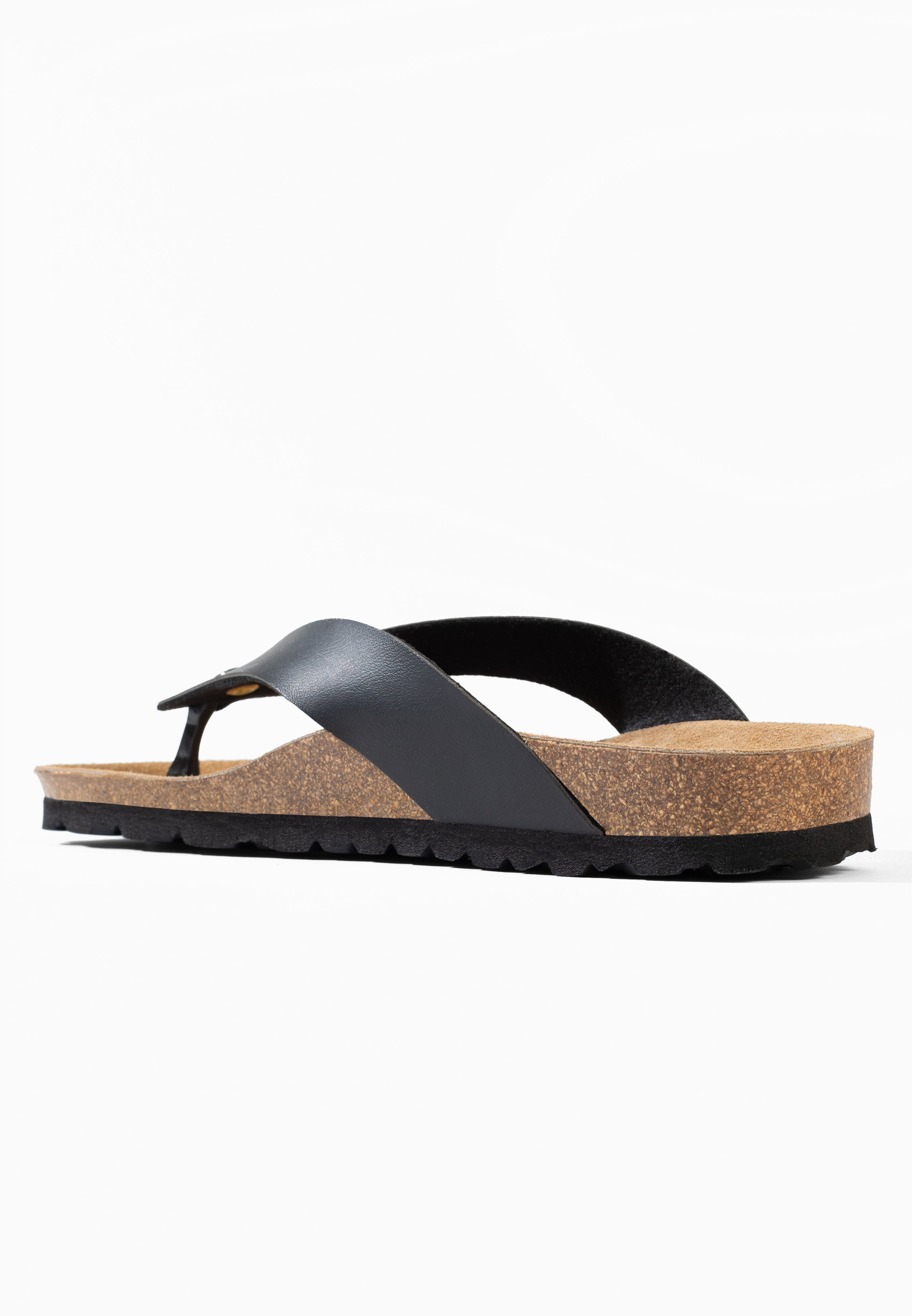 Sandales Leopoldos à entre-doigts Noir