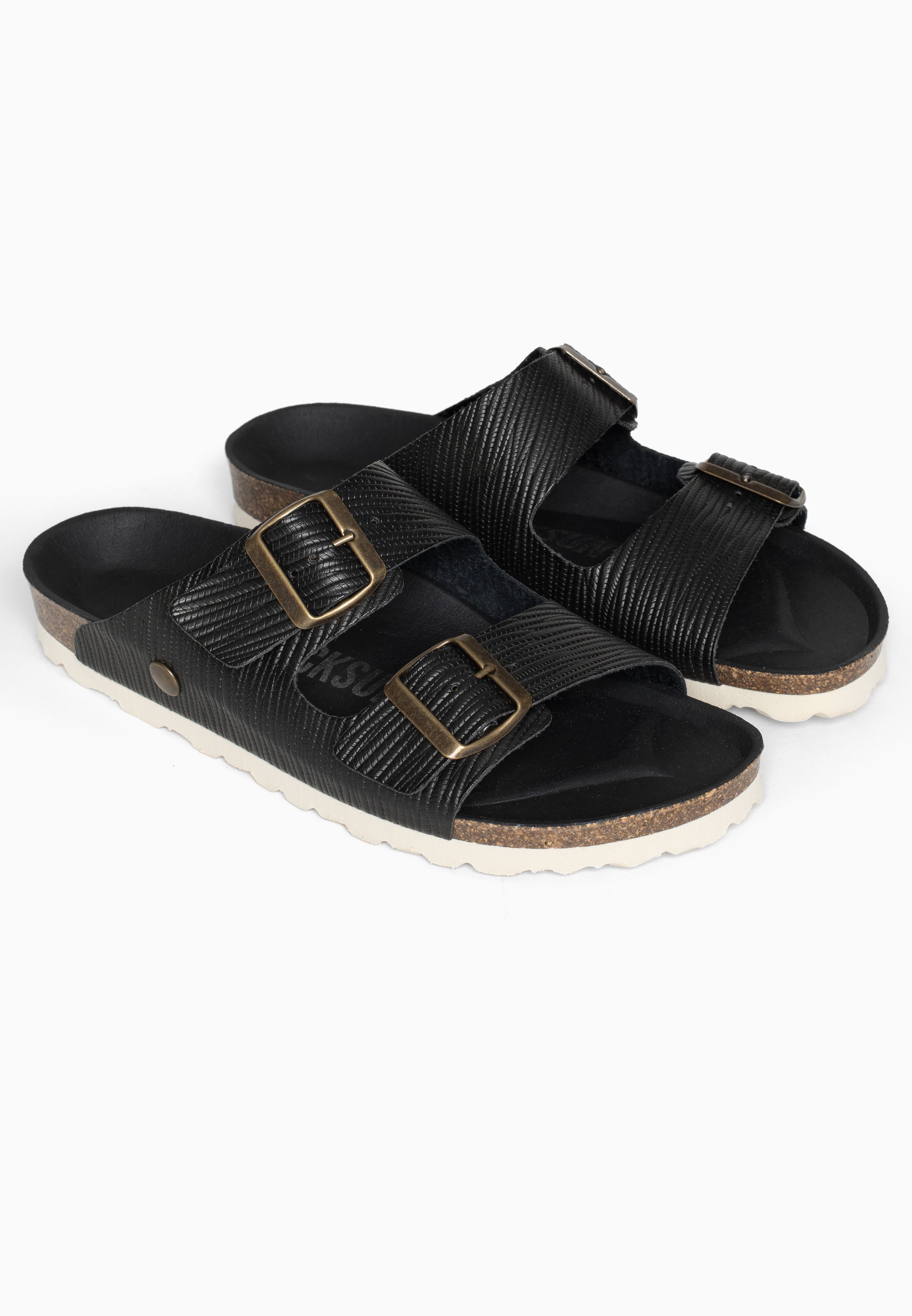 Schwarze Sandalen „Bali“ mit 2 Riemen