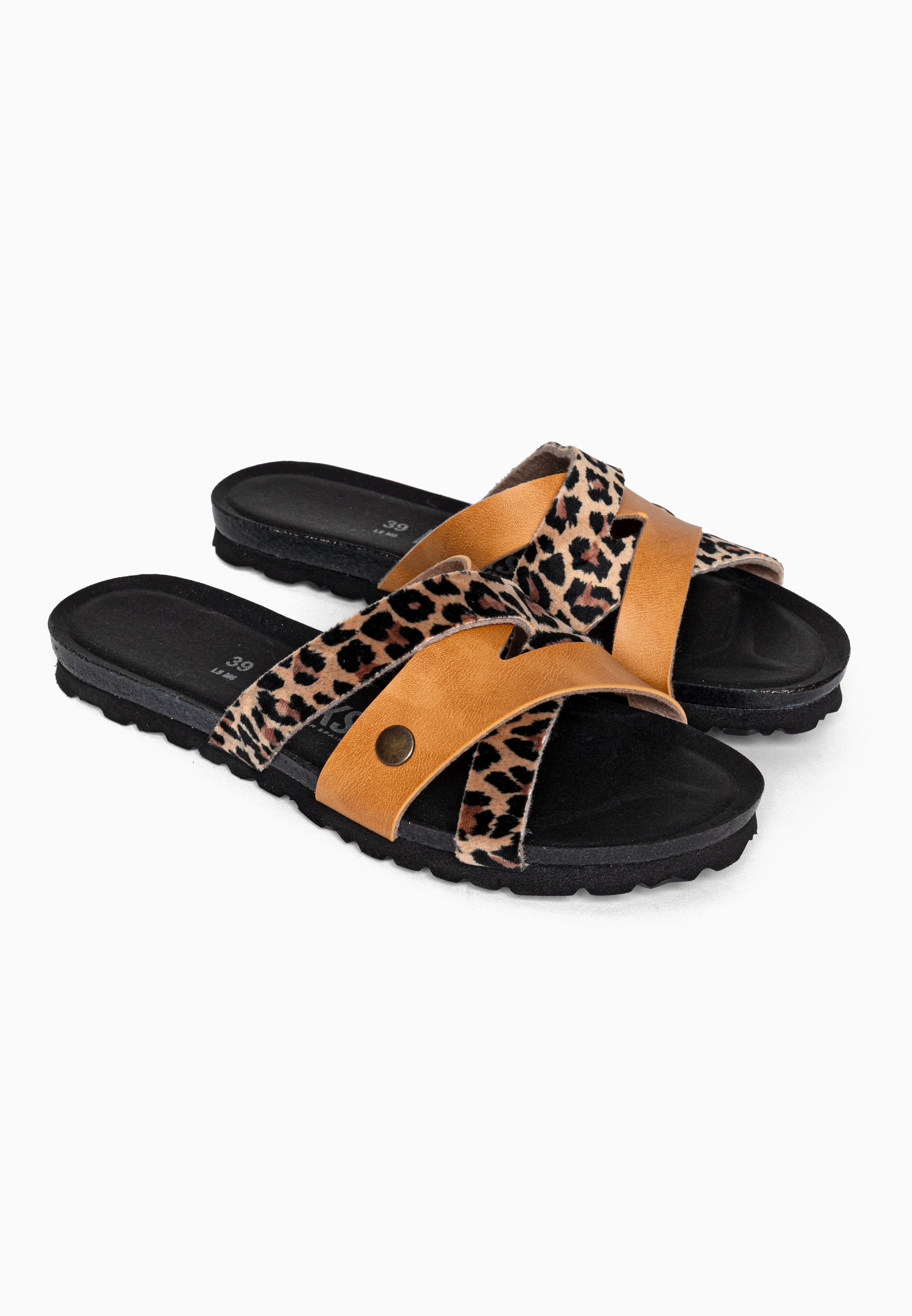 Sandales Multi-Brides Dunin Leopard et Camel
