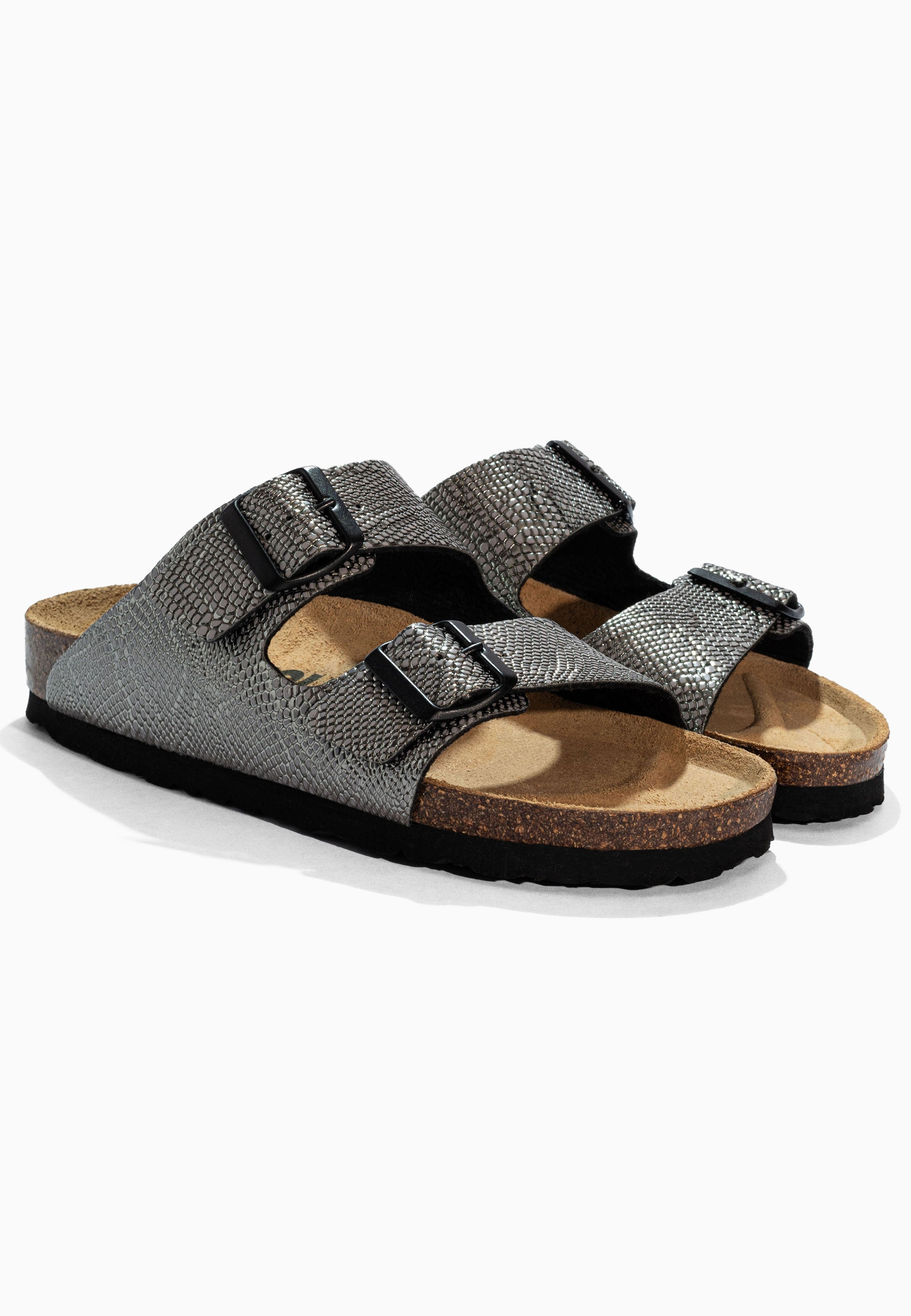 Bali Schwarze Sandalen mit 2 Riemen