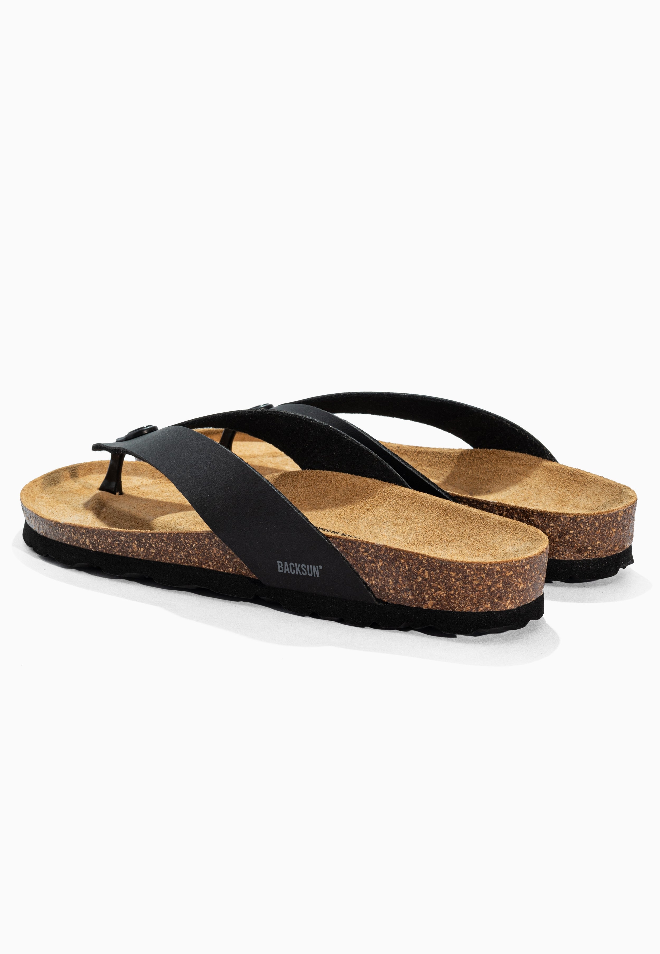 Sandales à Entre-doigts Leopoldos Noir