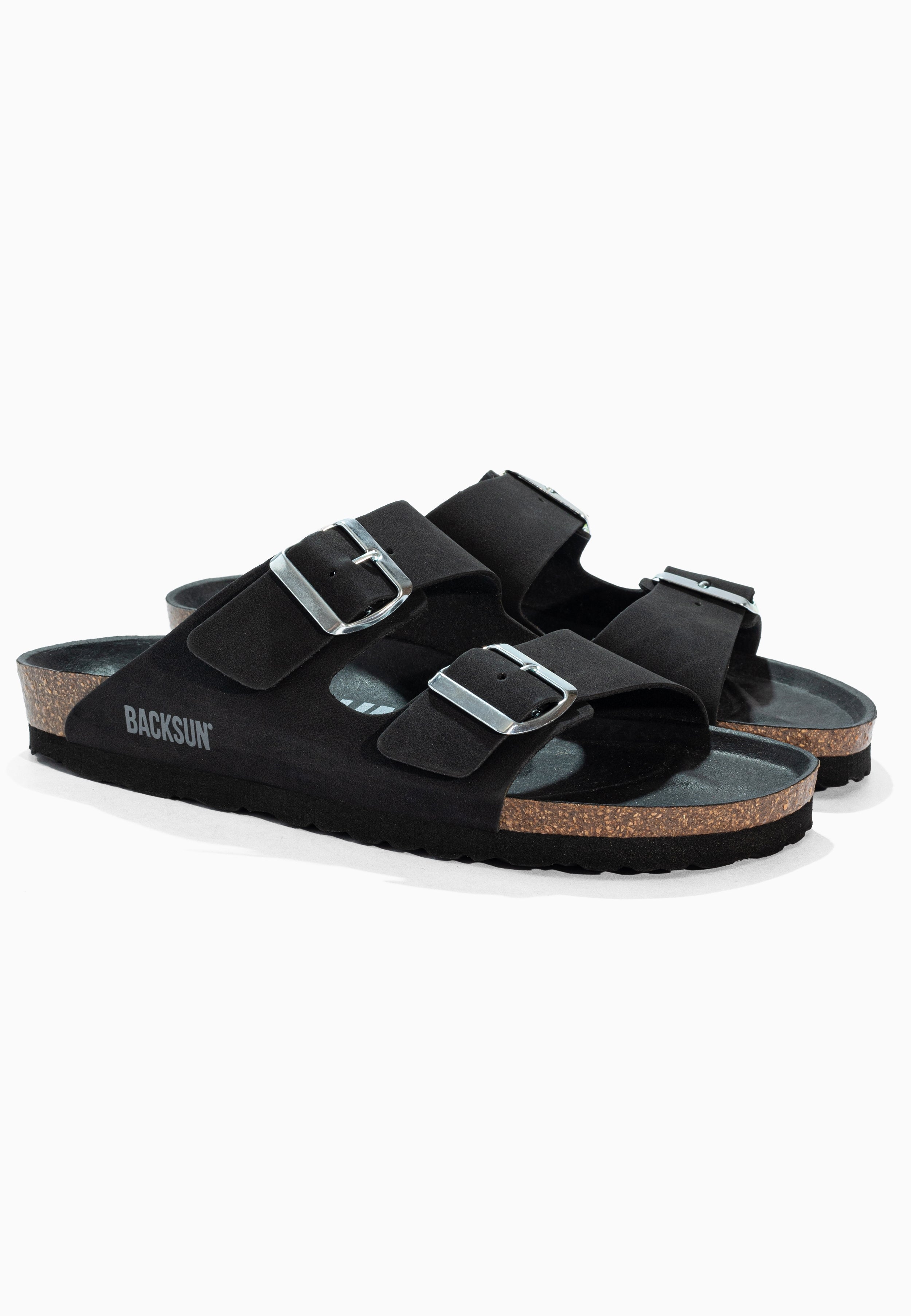 Bali Schwarze Sandalen mit 2 Riemen