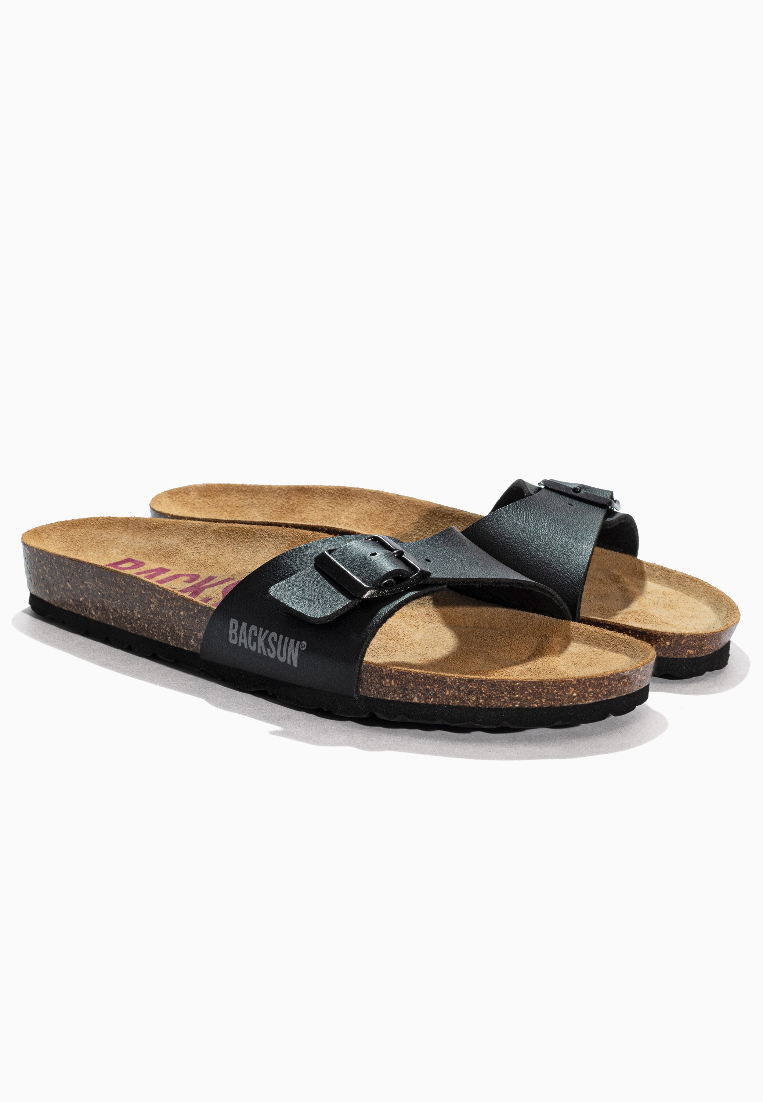 Paris Black 1 Strap Sandals