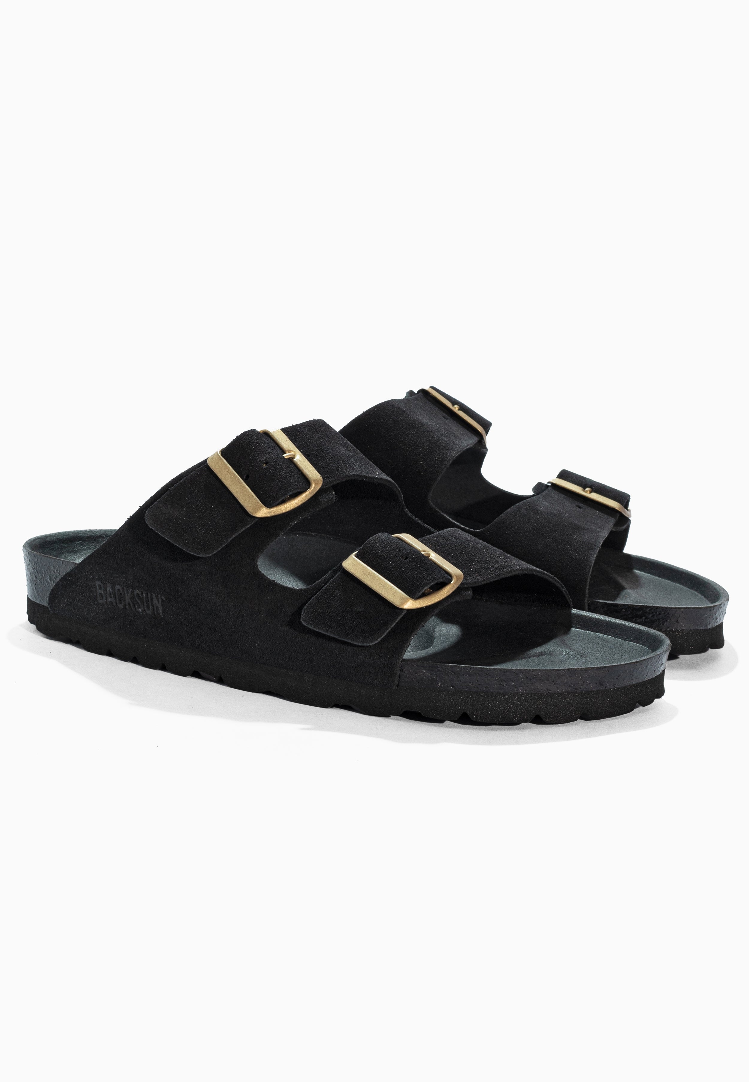 Bali Schwarze Sandalen mit 2 Riemen