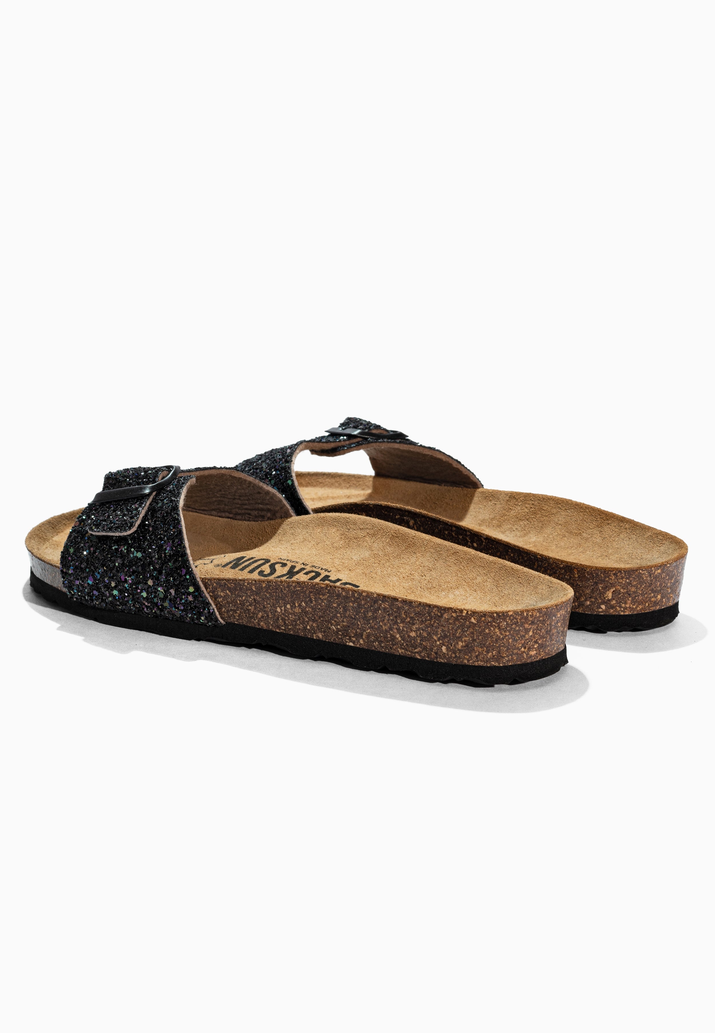 Sandales 1 Bride Paris Noir pailleté