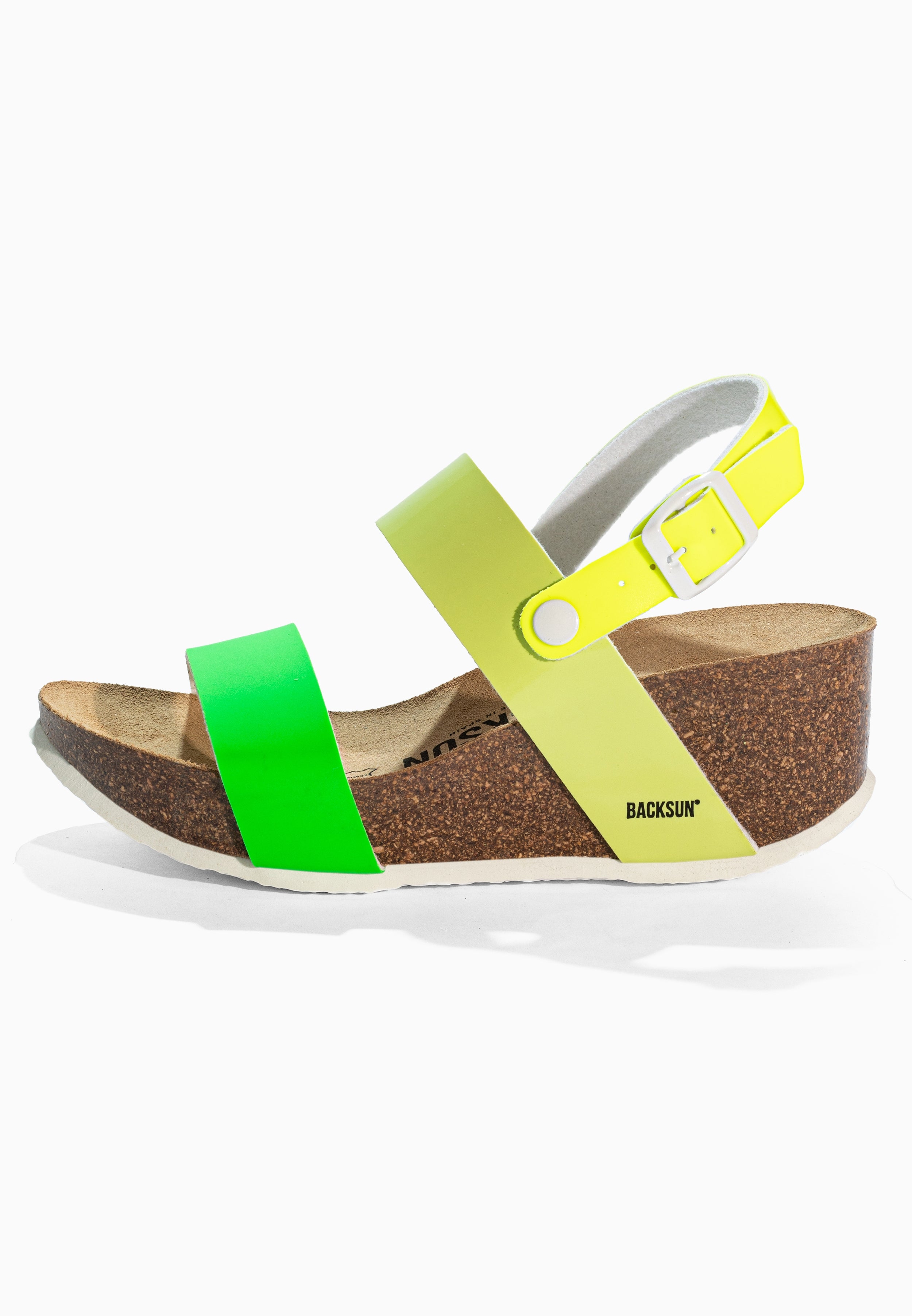 Sandales Compensées et Semi-compensées Cali Vert et Jaune
