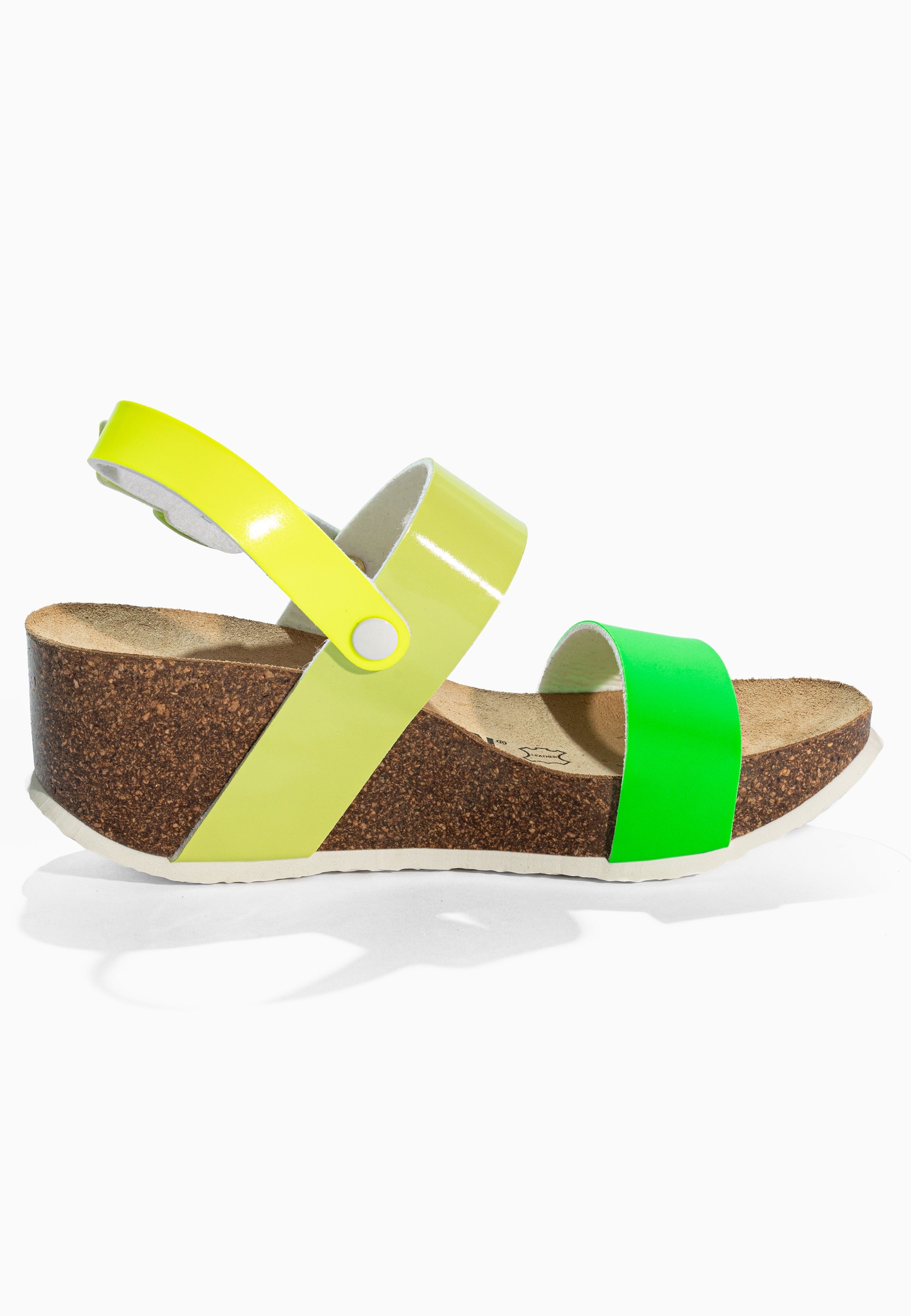 Sandales Compensées et Semi-compensées Cali Vert et Jaune