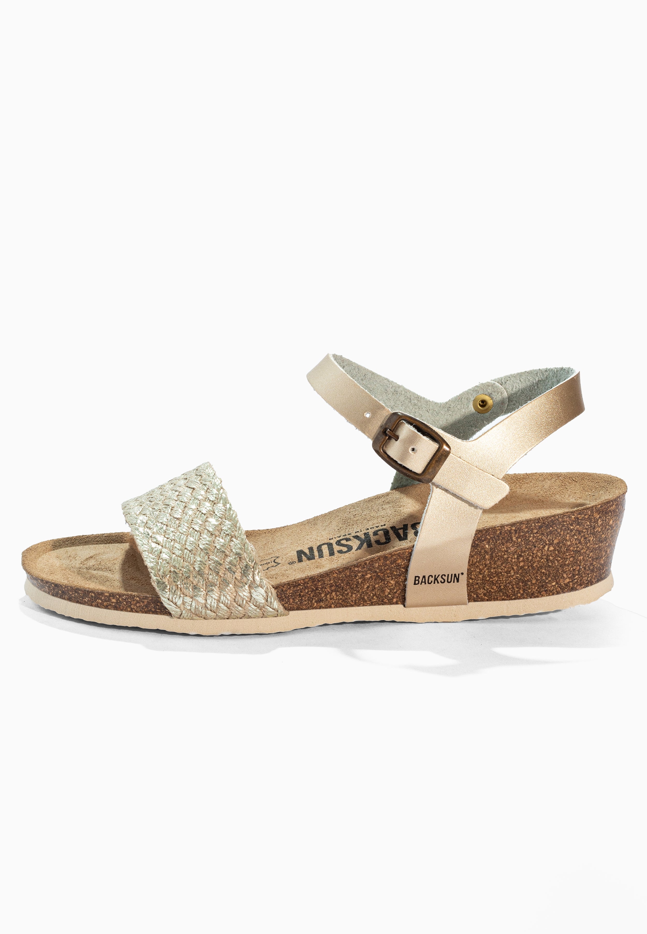 Sandales Compensées et Semi-compensées Calabria Doré