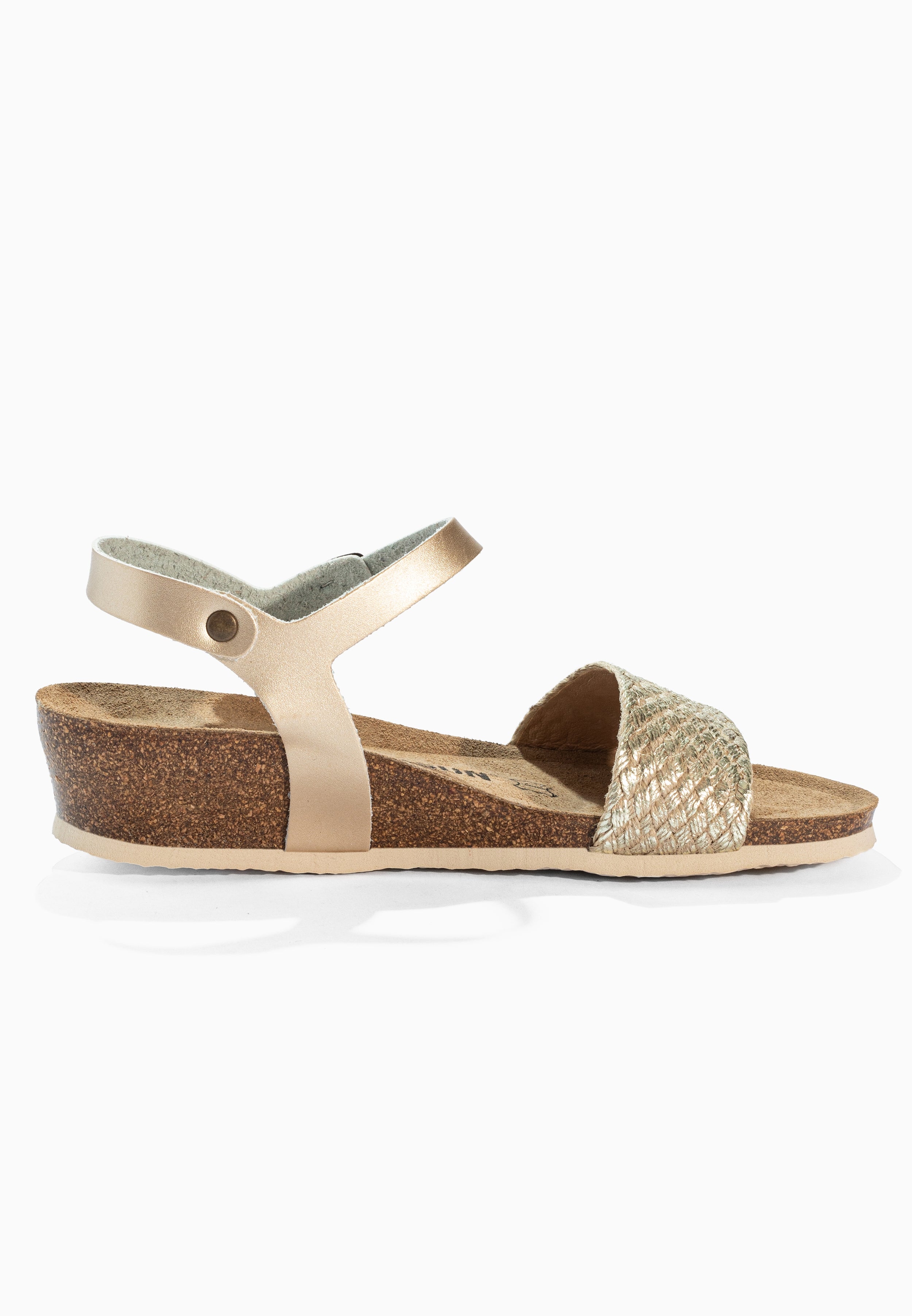 Sandales Compensées et Semi-compensées Calabria Doré