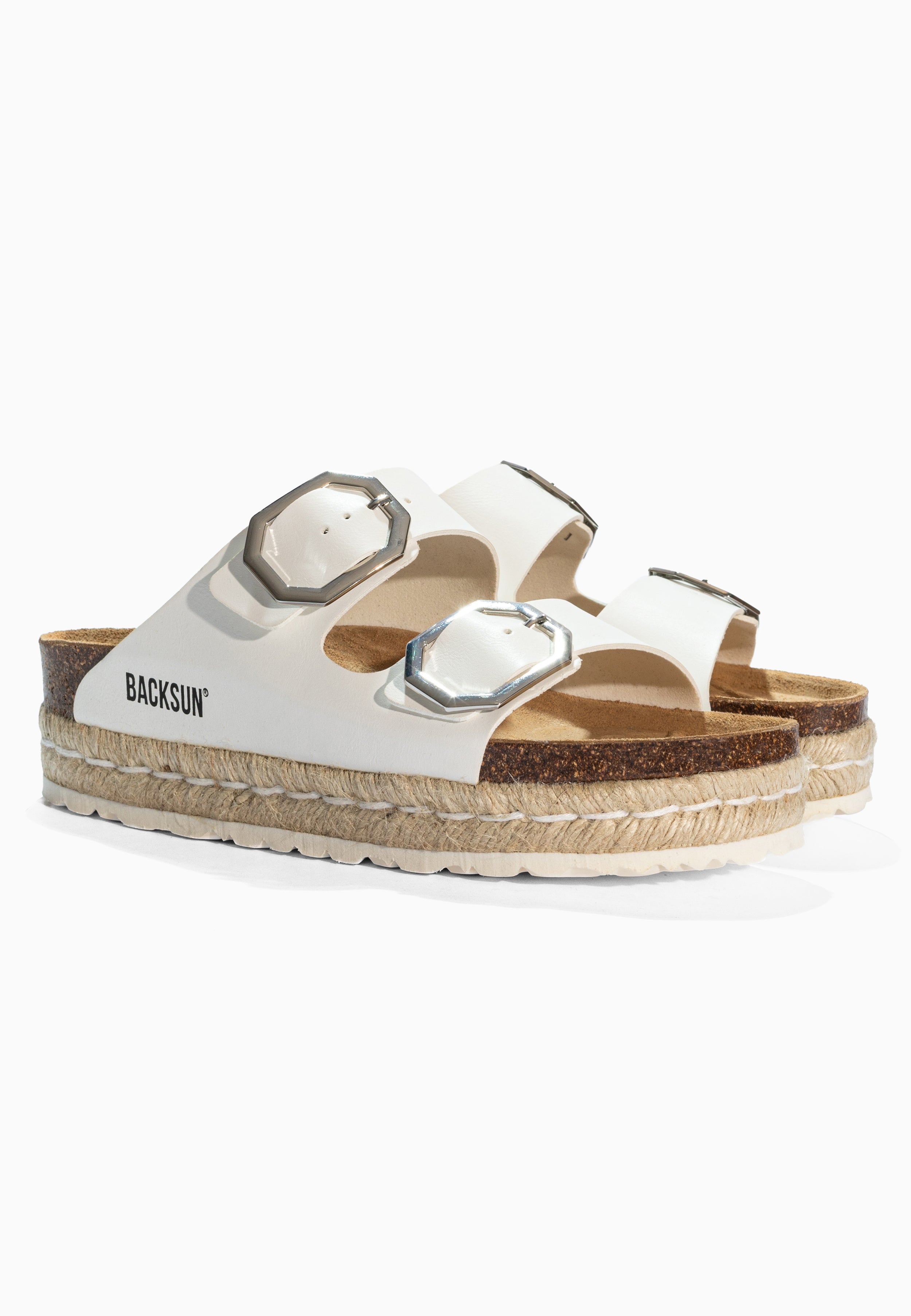 Gwana White Platform Sandals