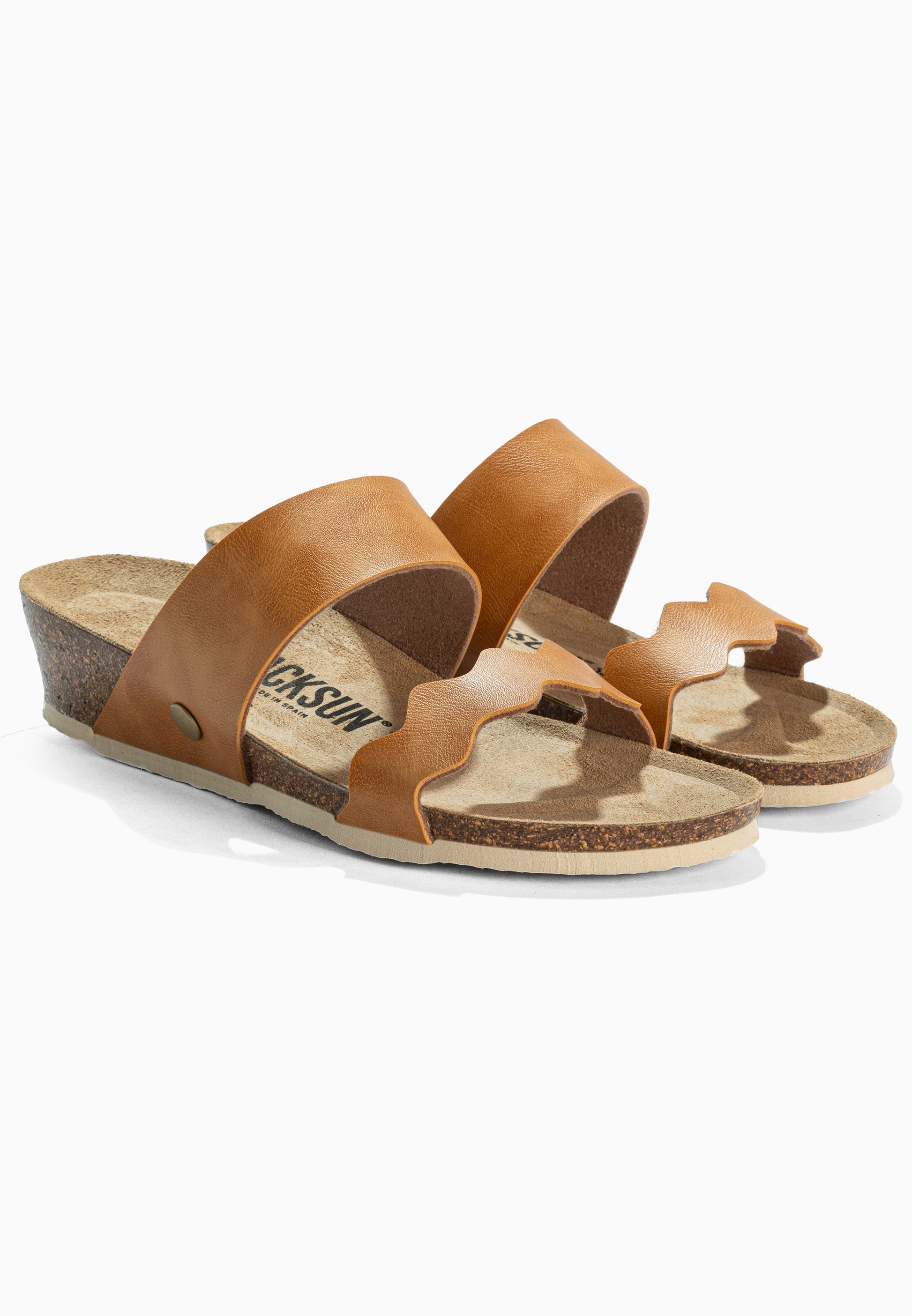 Sandales Compensées et Semi-compensées Vanille Camel