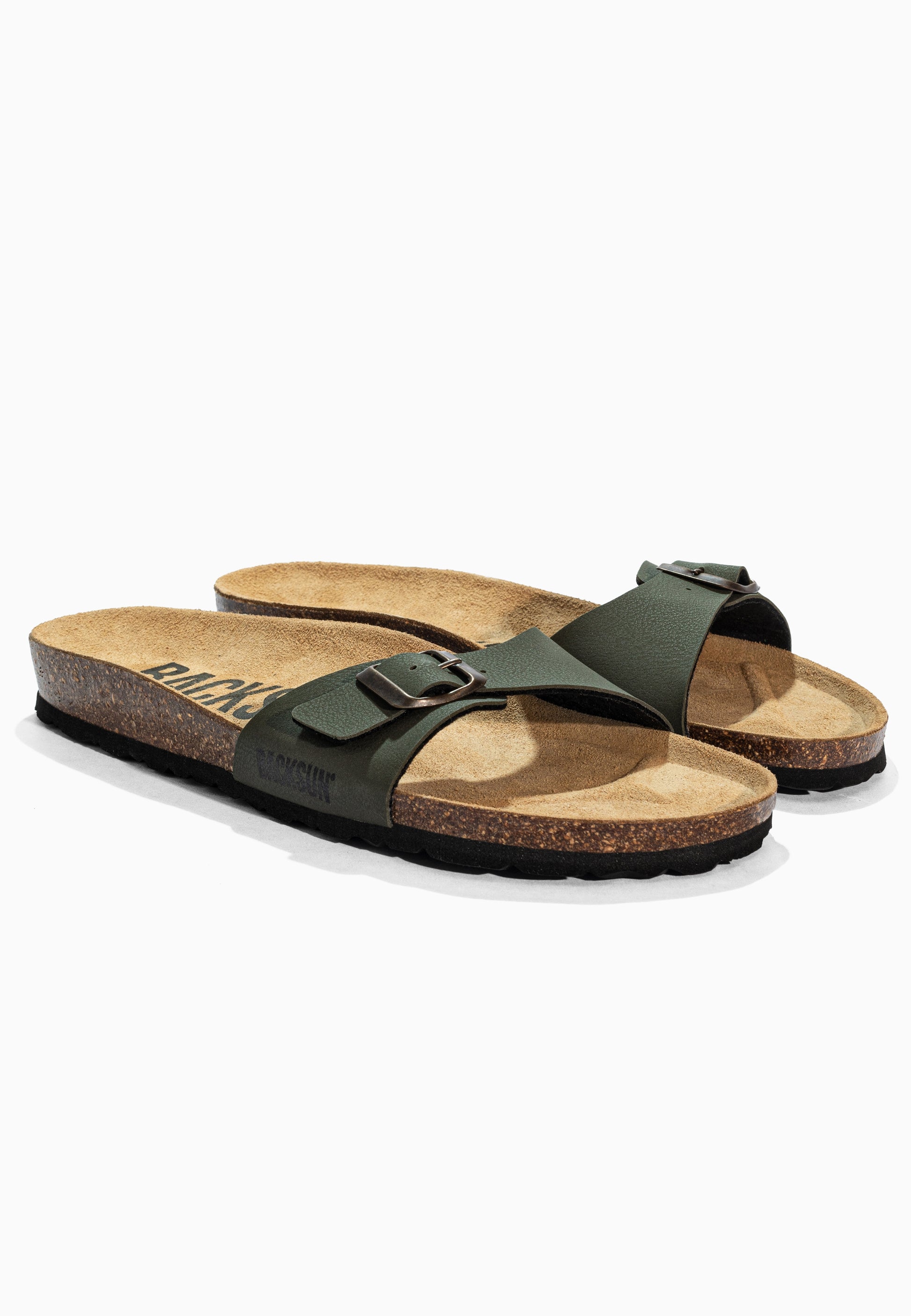 Paris – Khakifarbene Sandalen mit 1 Riemen
