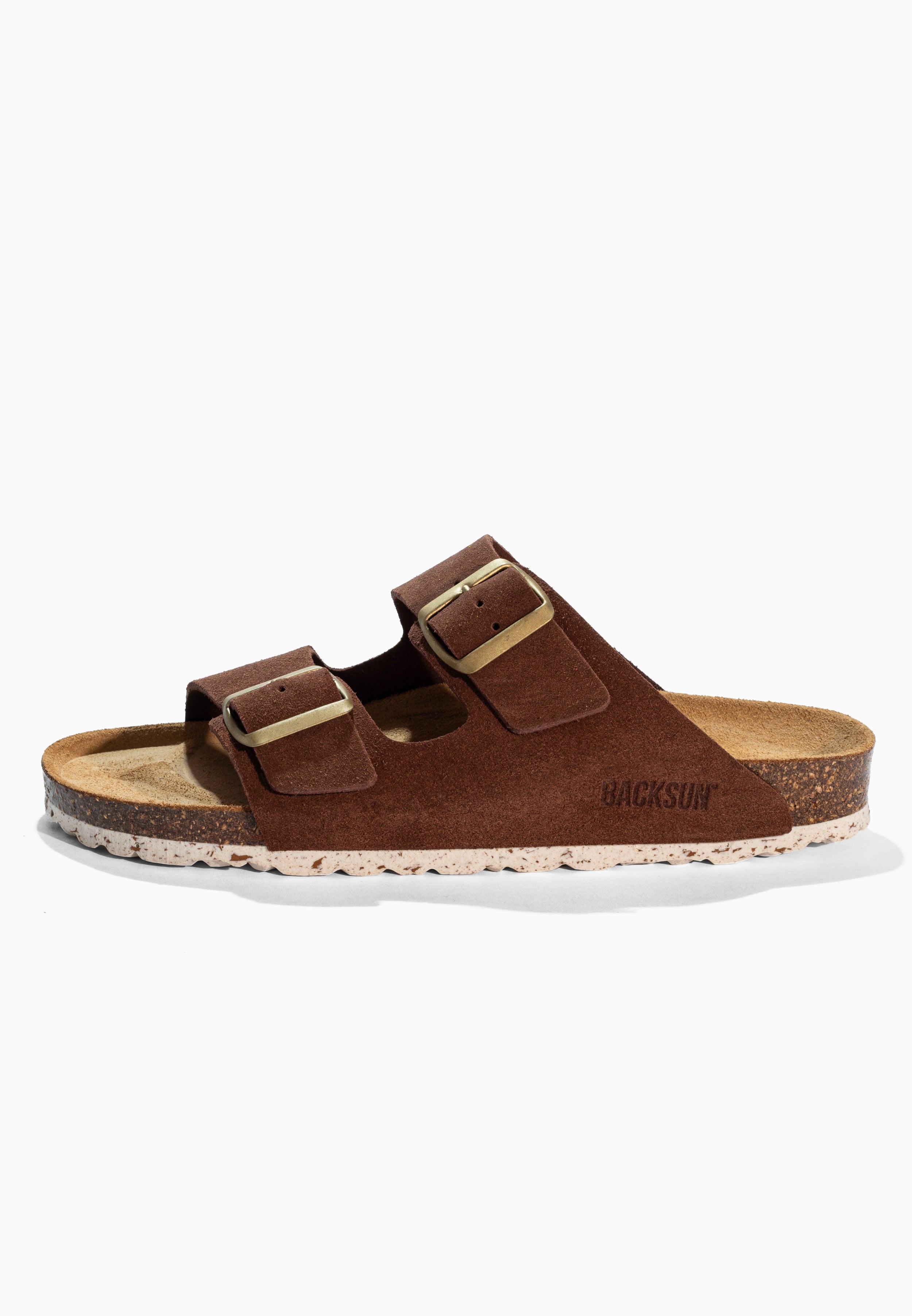 Sandales 2 Brides Bali Marron en Cuir Suédé