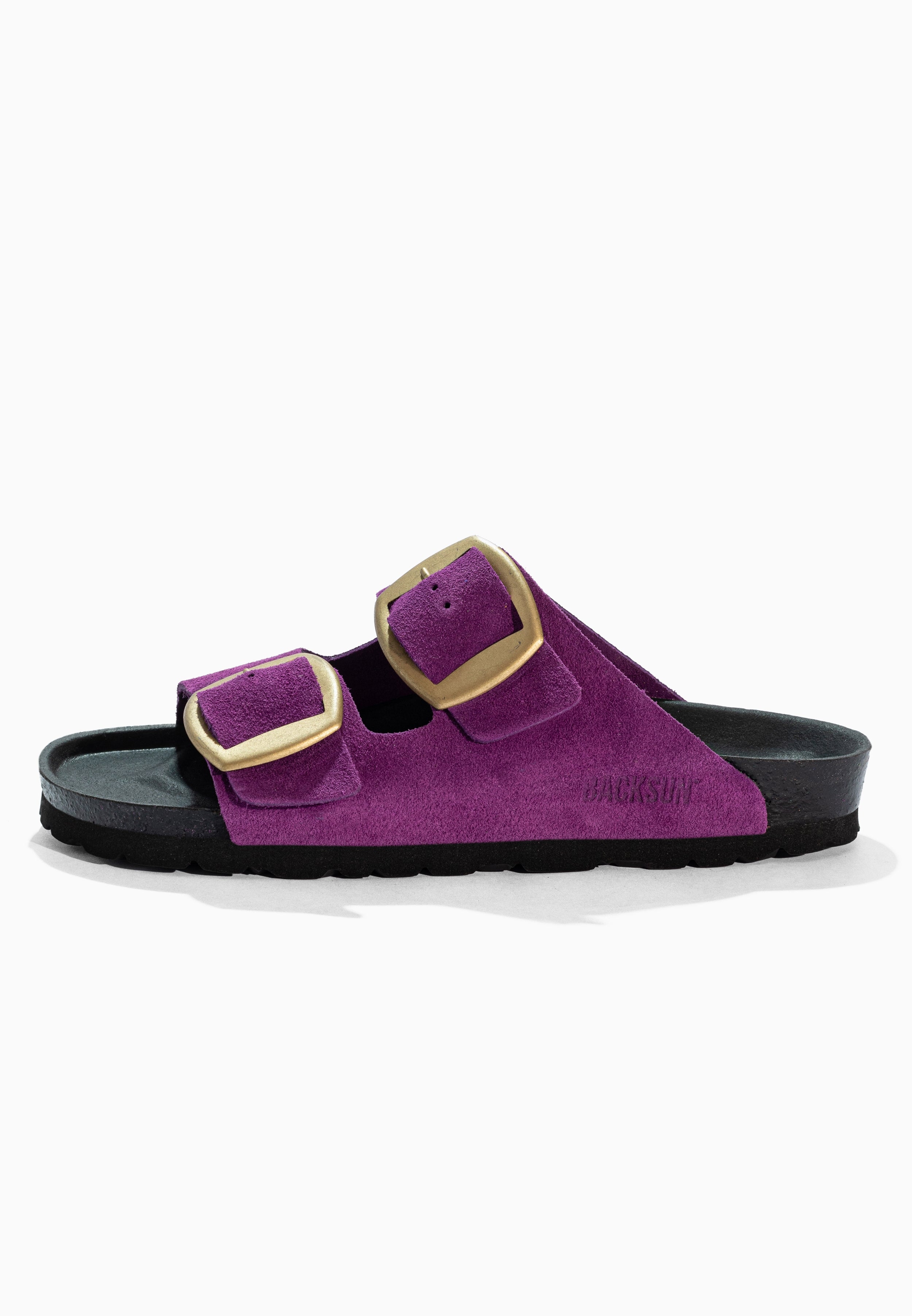 Sandales 2 Brides Londrina Violet en Cuir Suédé