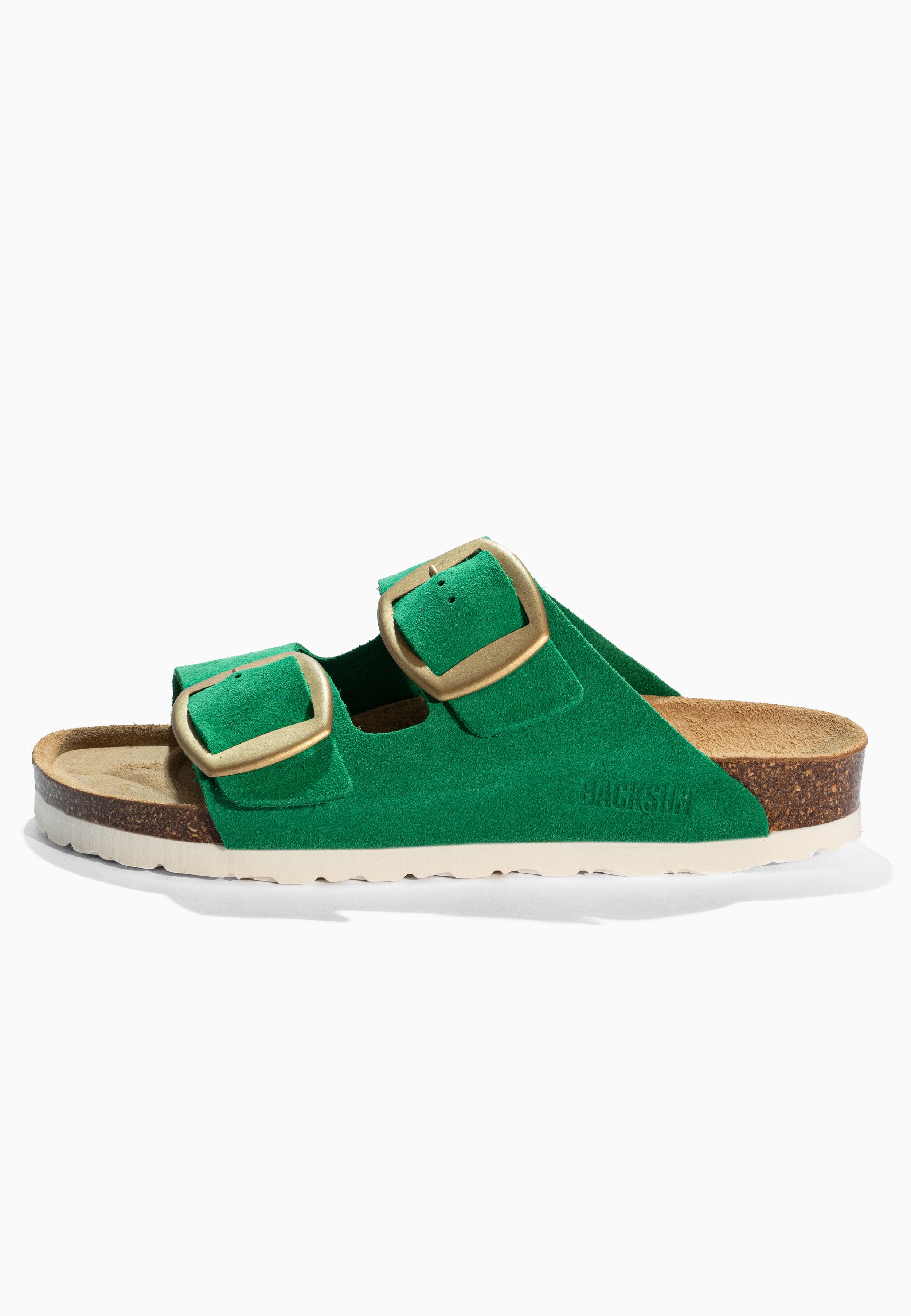 Sandales 2 Brides Londrina Vert en Cuir Suédé