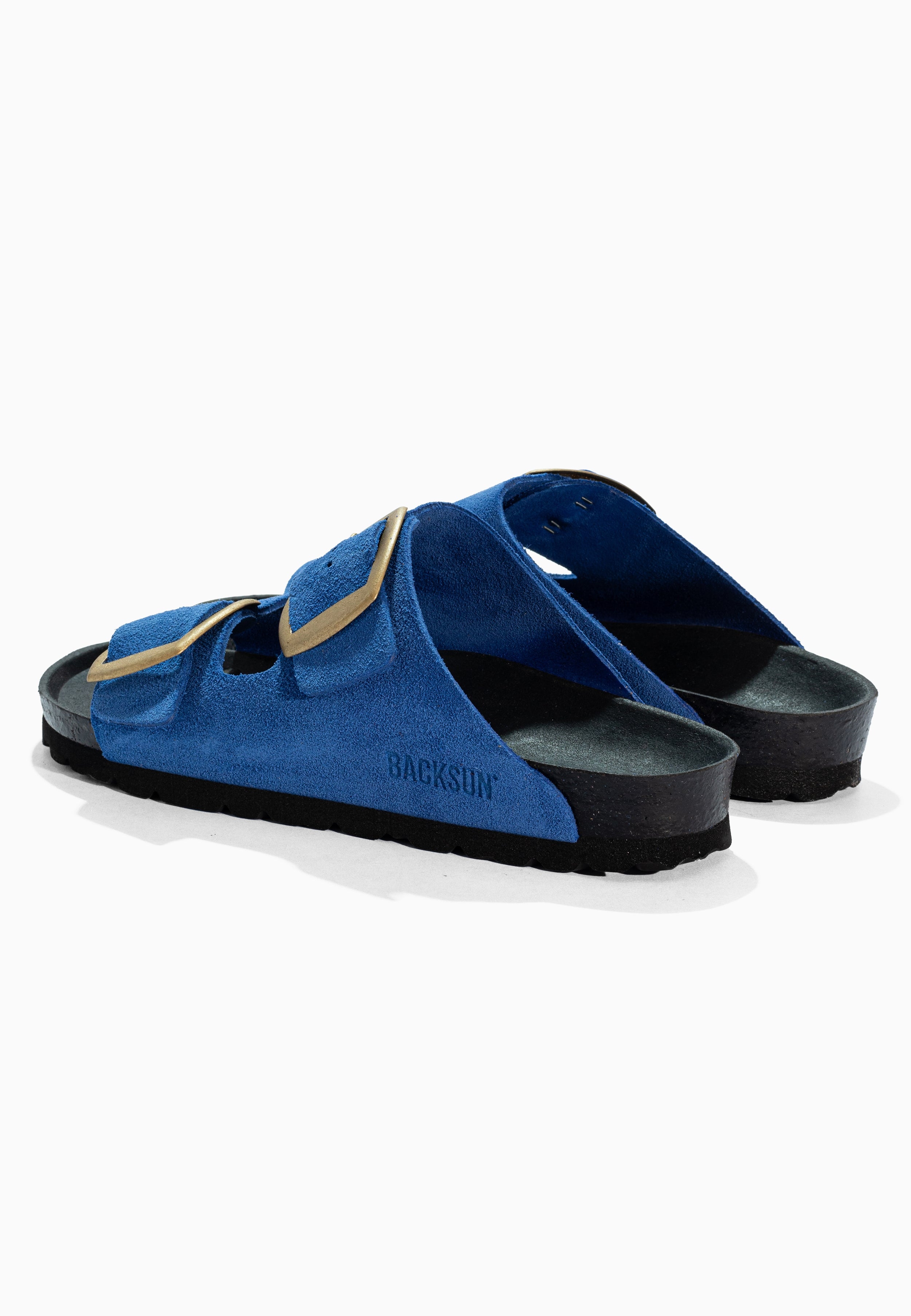 Sandales 2 Brides Londrina Bleu en Cuir Suédé