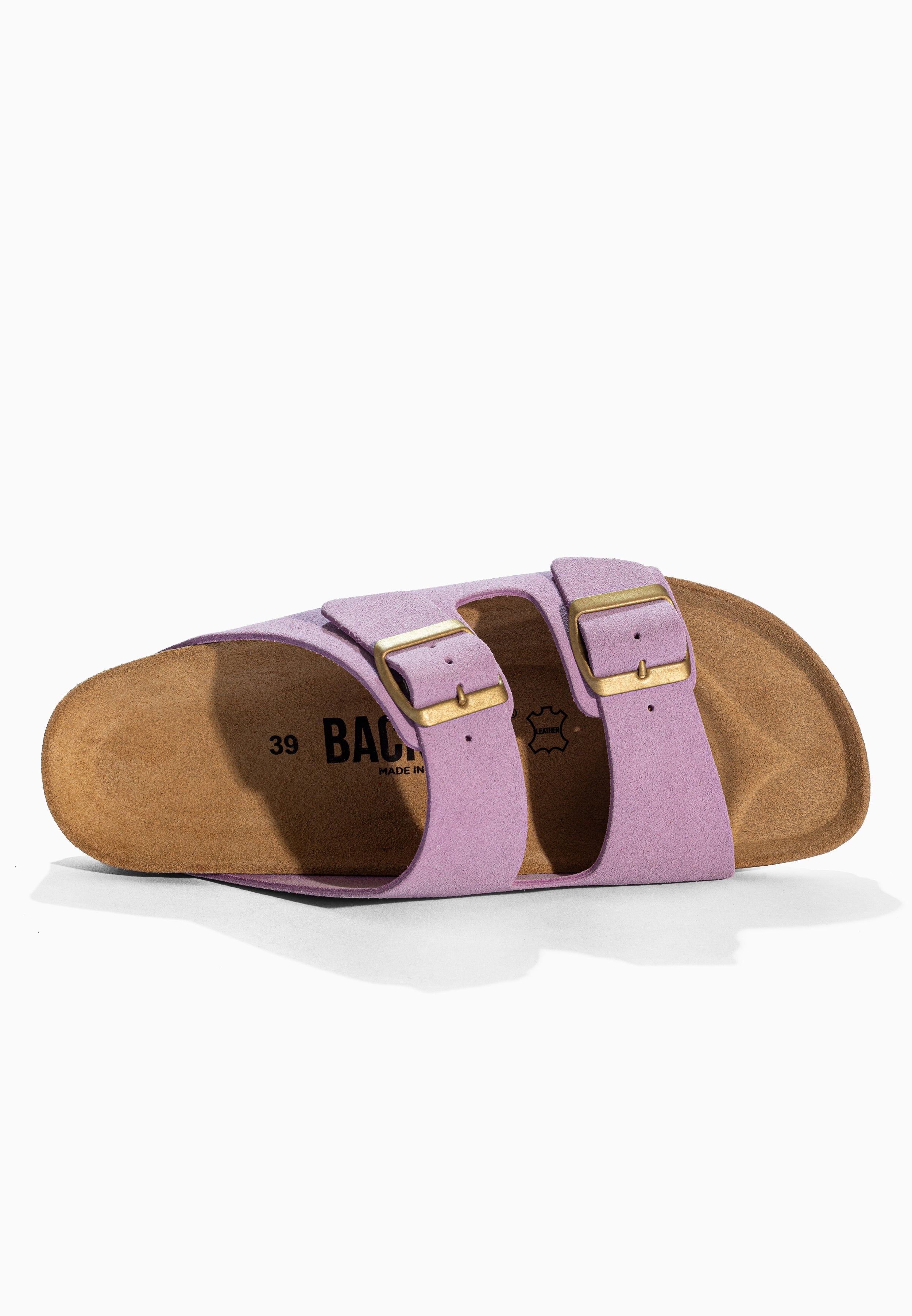 Sandales 2 Brides Bali Lila en Cuir Suédé