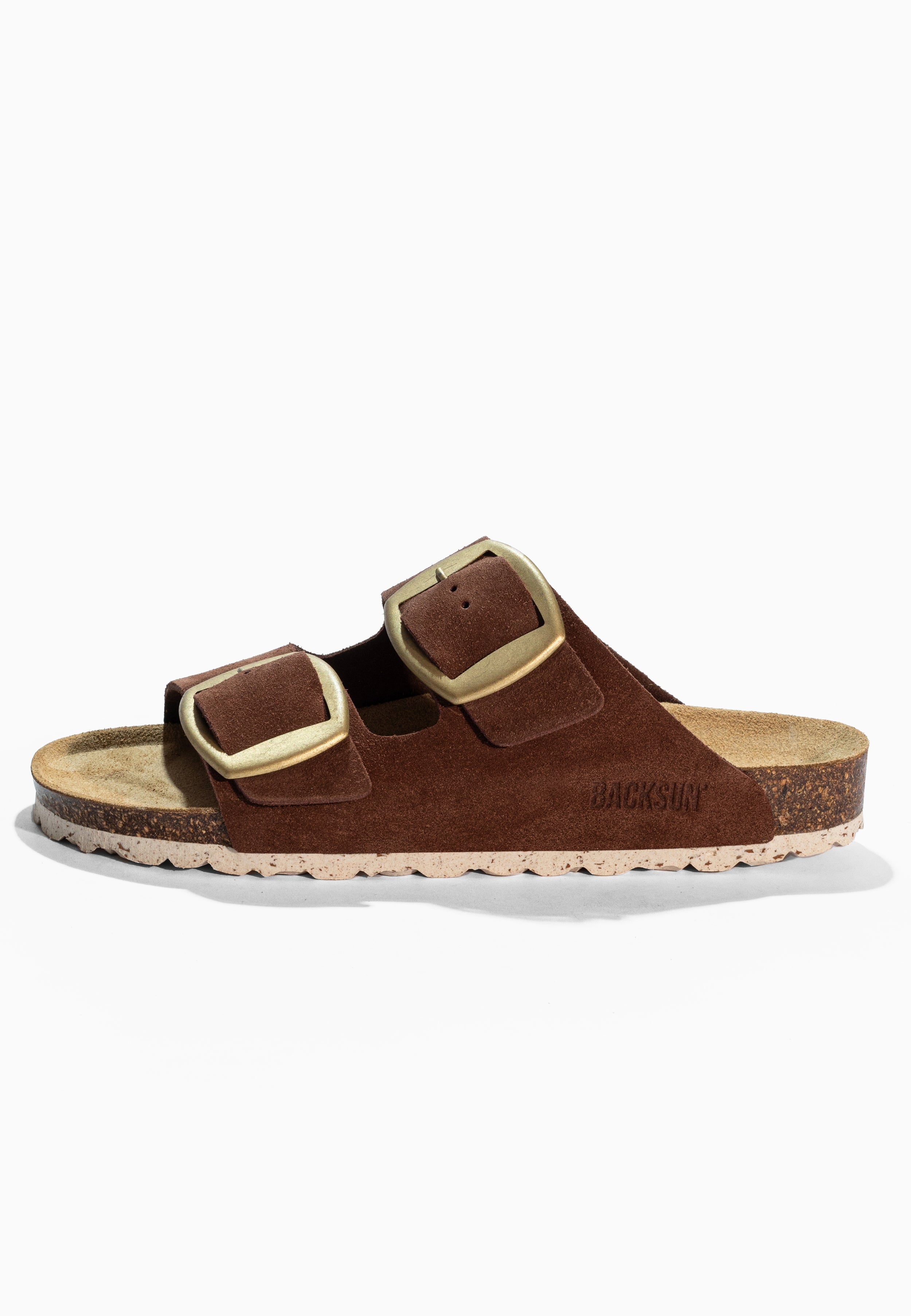 Sandales 2 Brides Londrina Marron en Cuir Suédé