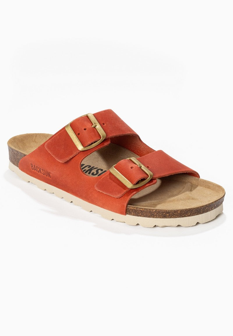Sandales-Bali-Orange-100-%-Cuir-Femme-Backsun
