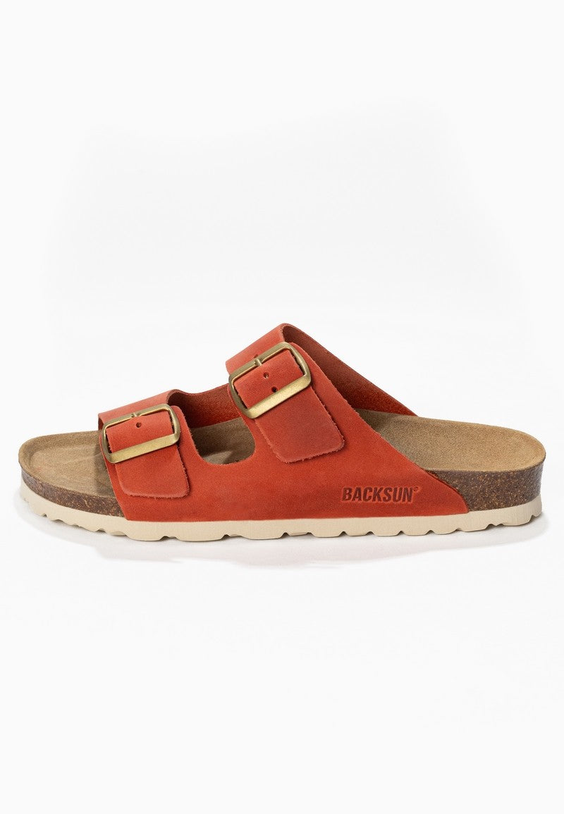 Sandales-Bali-Orange-100-%-Cuir-Femme-Backsun