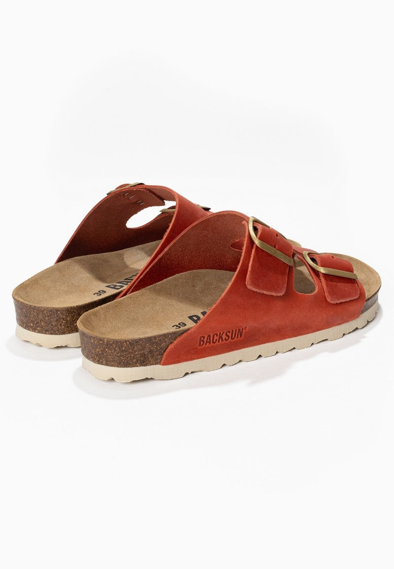 Sandales-Bali-Orange-100-%-Cuir-Femme-Backsun