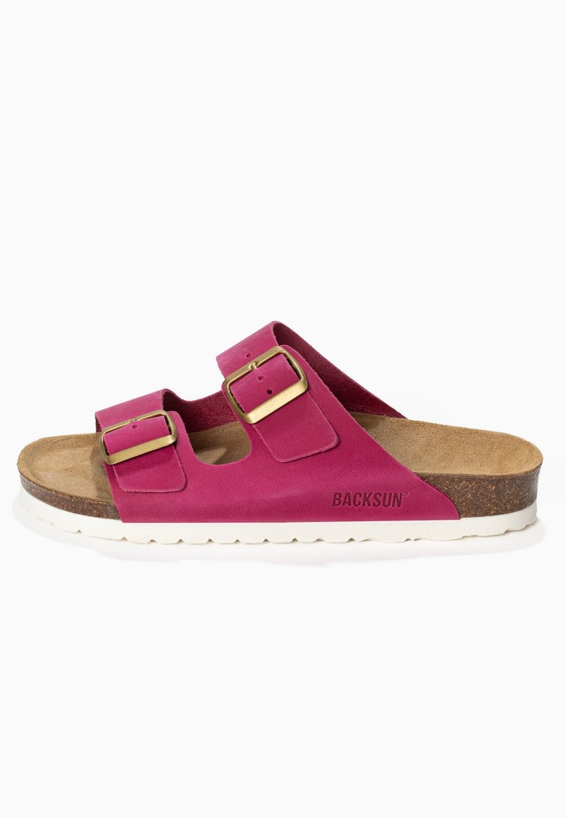 Sandales-Bali-Fuschia-100-%-Cuir-Femme-Backsun