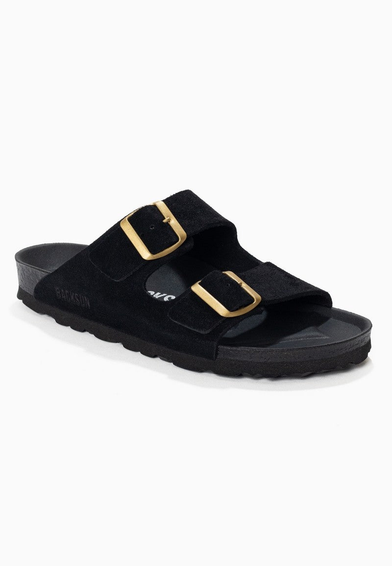 Sandales-Bali-Noir-En-Cuir-Suédé-Femme-Backsun