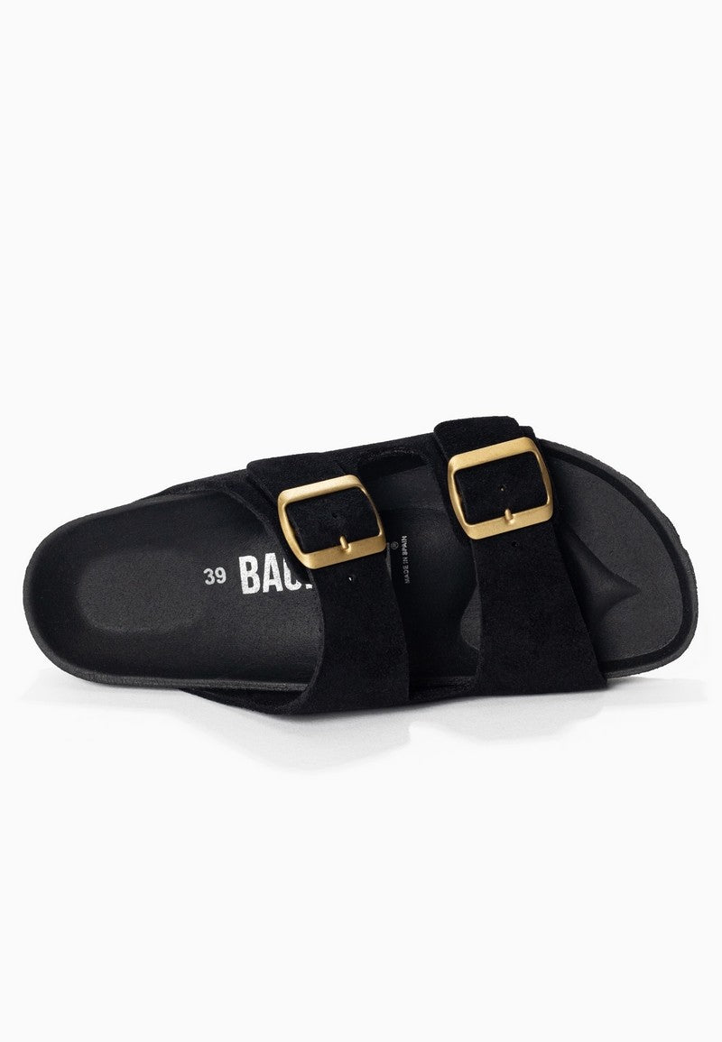 Sandales-Bali-Noir-En-Cuir-Suédé-Femme-Backsun