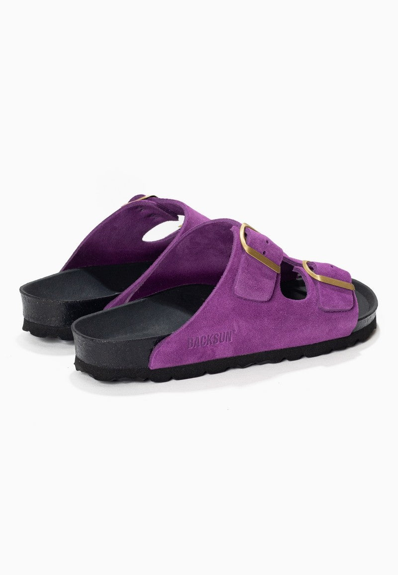 Sandales-Bali-Violet-En-Cuir-Suédé-Femme-Backsun