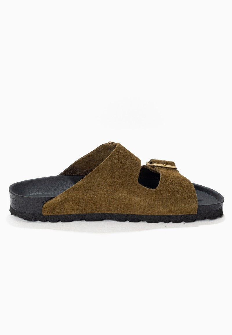 Sandales-Bali-Kaki-En-Cuir-Suédé-Femme-Backsun