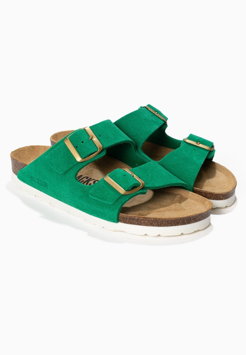 Sandales-Bali-Vert-En-Cuir-Suédé-Femme-Backsun