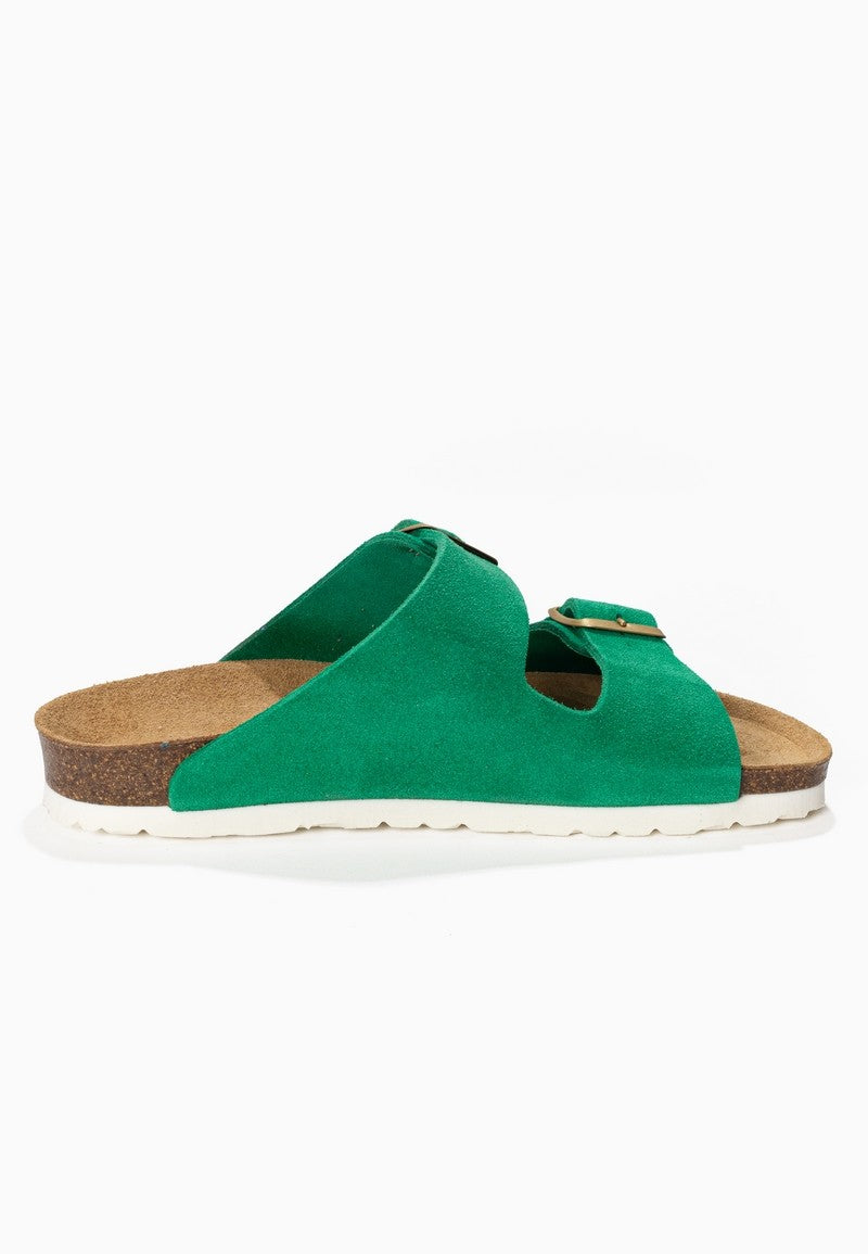 Sandales-Bali-Vert-En-Cuir-Suédé-Femme-Backsun