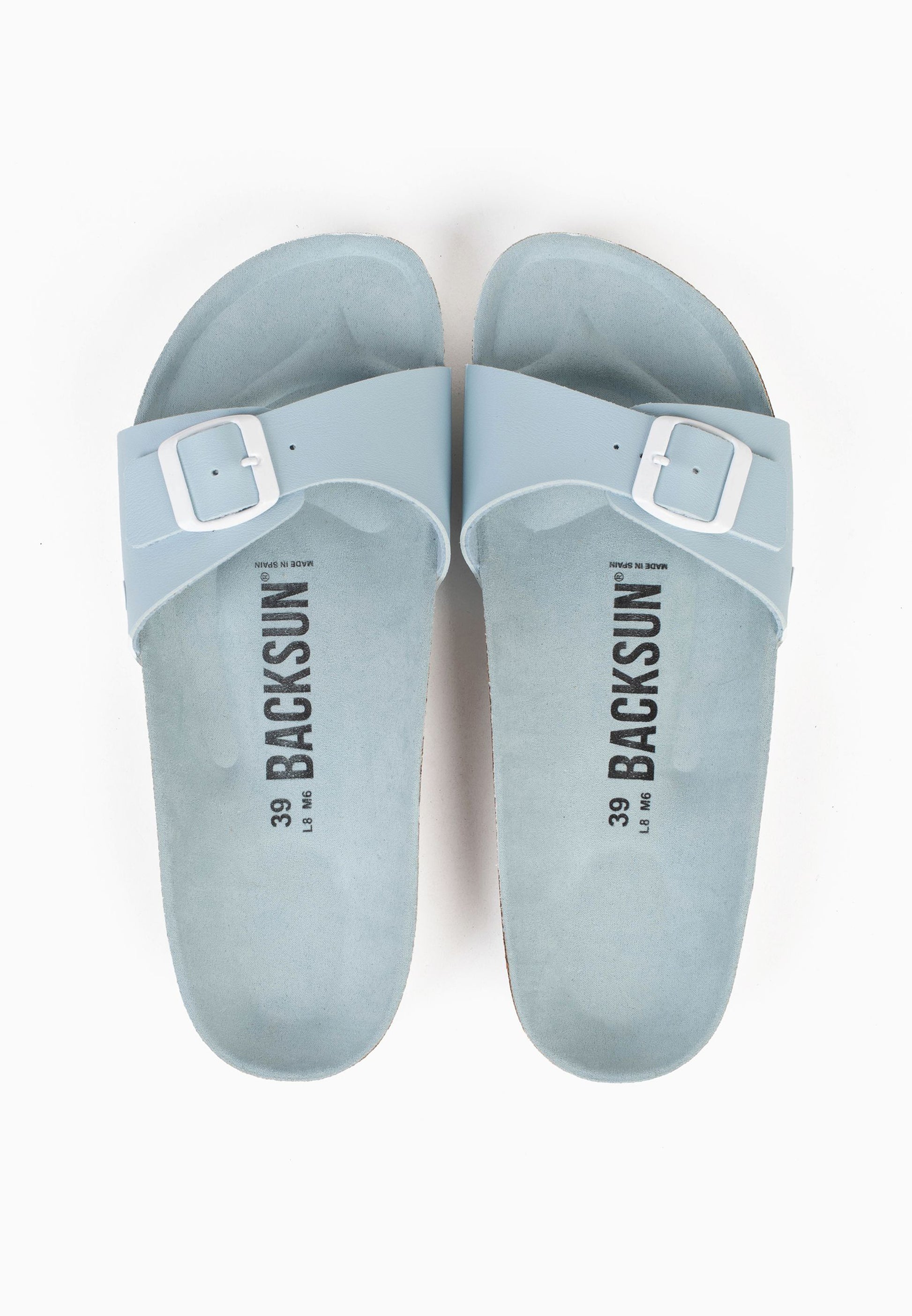 Sandales 1 Bride Paris Bleu ciel