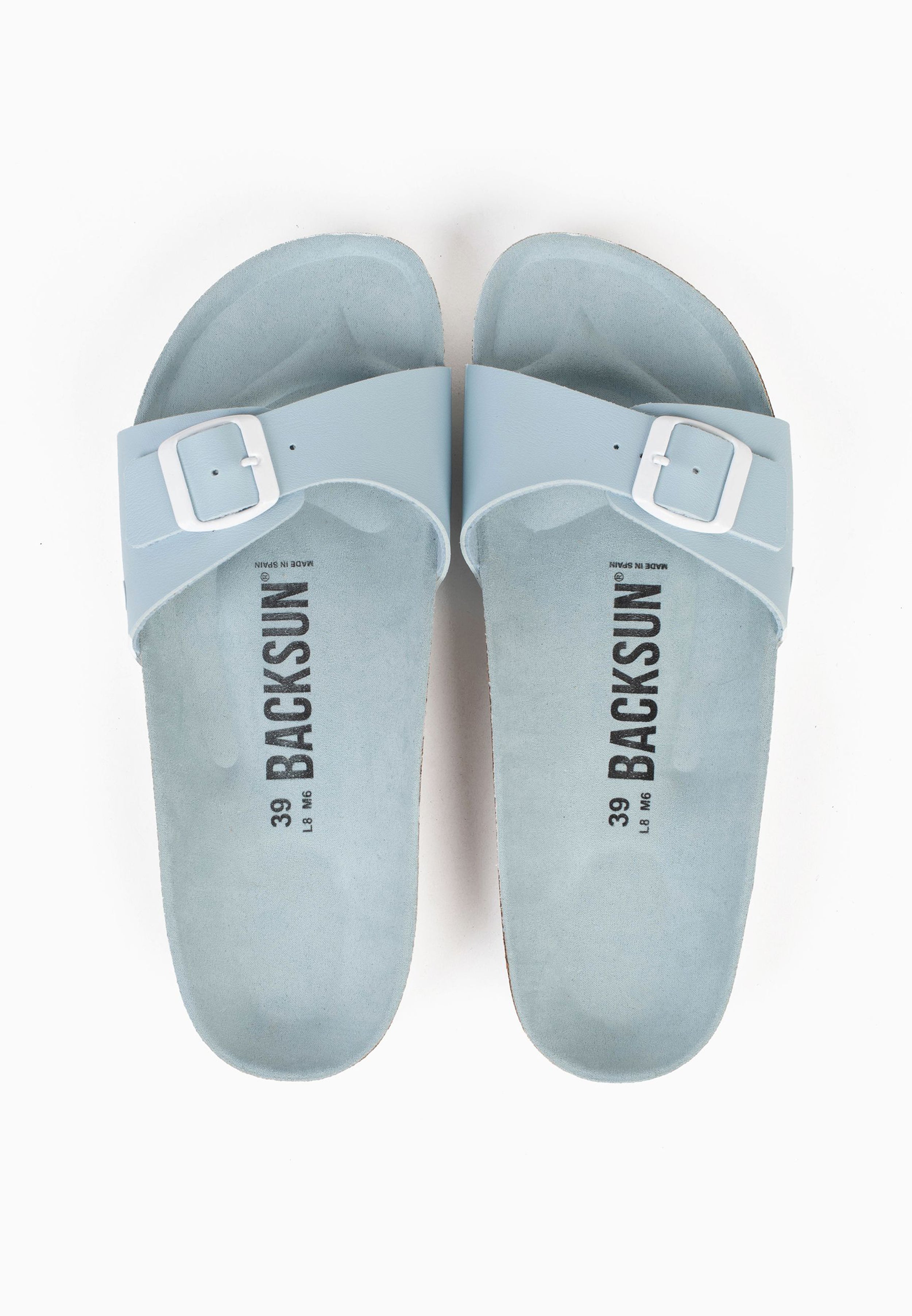 Sandales 1 Bride Paris Bleu ciel