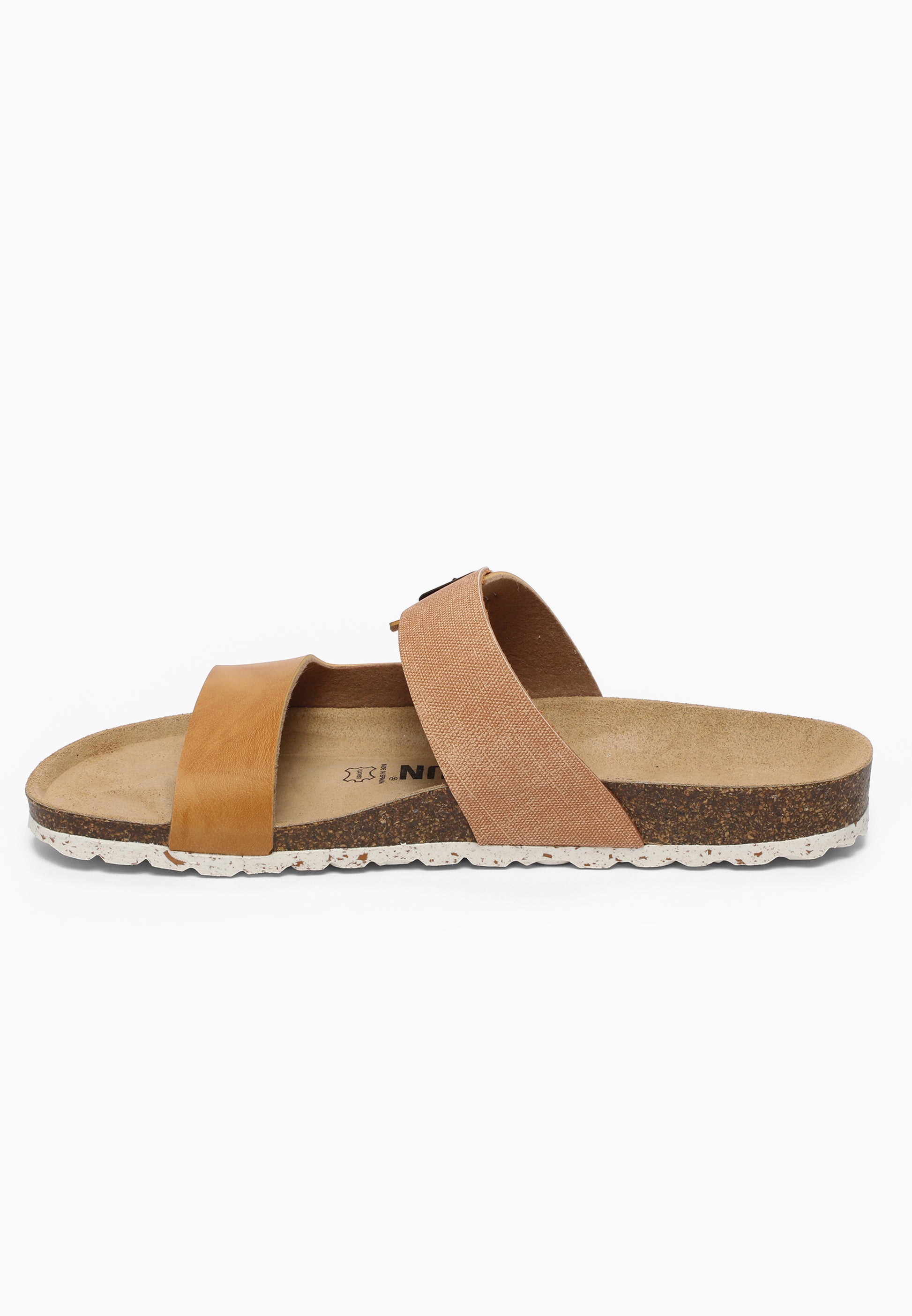 Sandales 2 Brides Pirec Beige et Camel