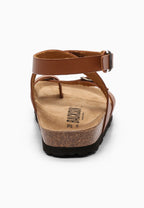 Braune Mala Zehentrenner-Sandalen